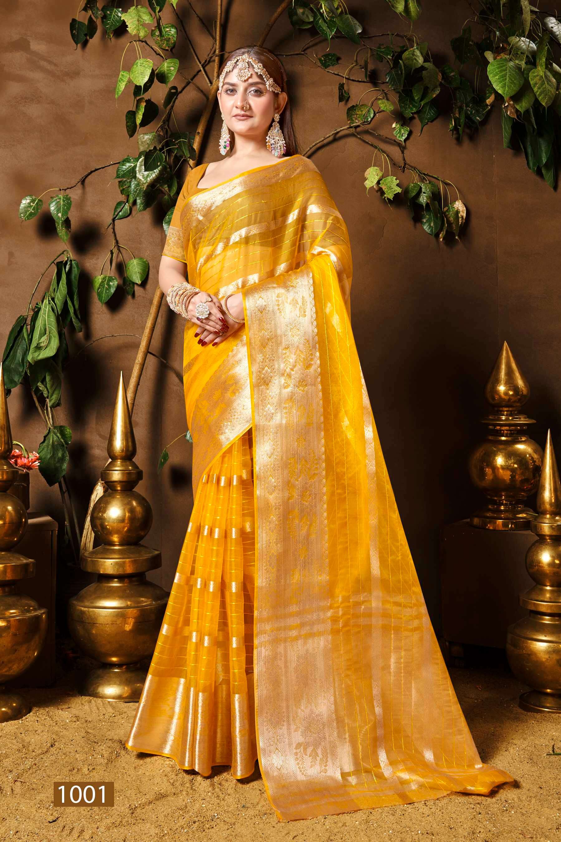 Saroj Nimarrana Vol - 3 Organza silk saree  Saree Wholesale catalog  