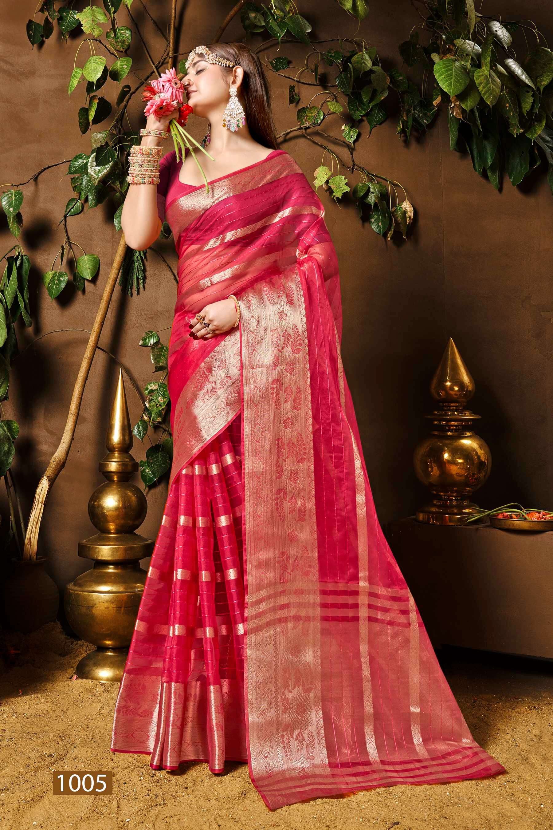 Saroj Nimarrana Vol - 3 Organza silk saree  Saree Wholesale catalog  