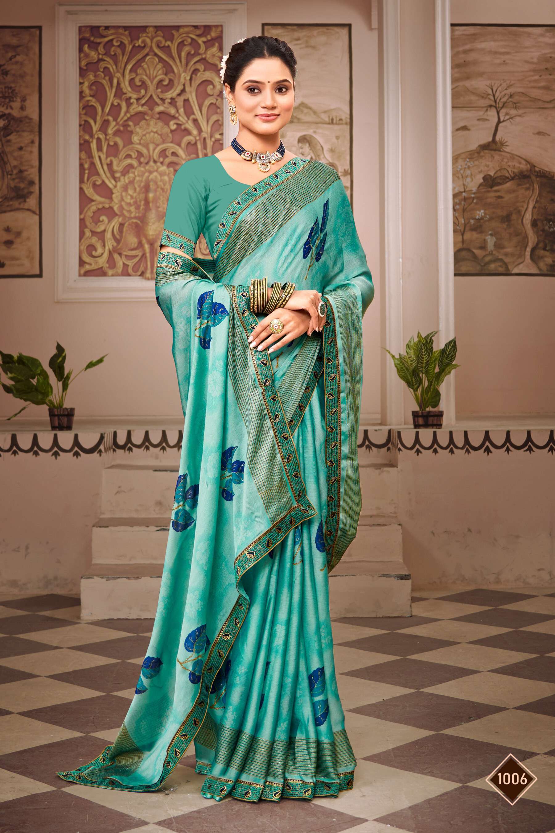 Saroj Pepsi Vol - 1 Moss chiffon saaree Saree Wholesale catalog  