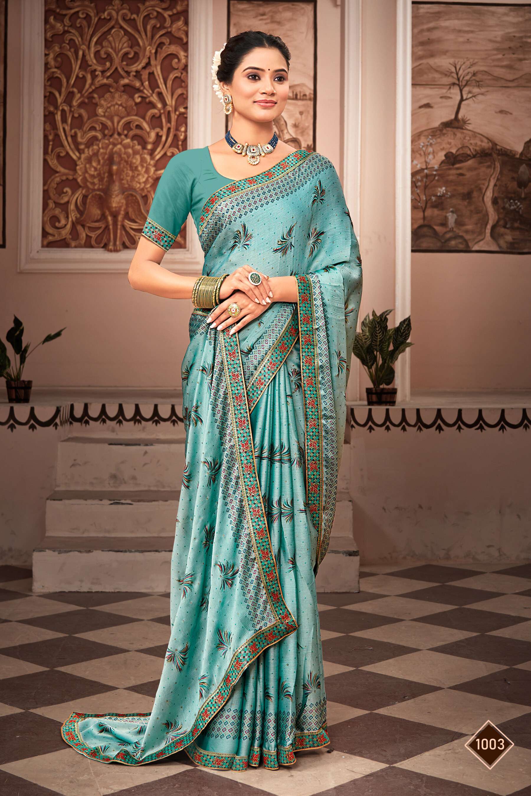 Saroj Pepsi Vol - 2 Moss chiffon saree wholesale catalog