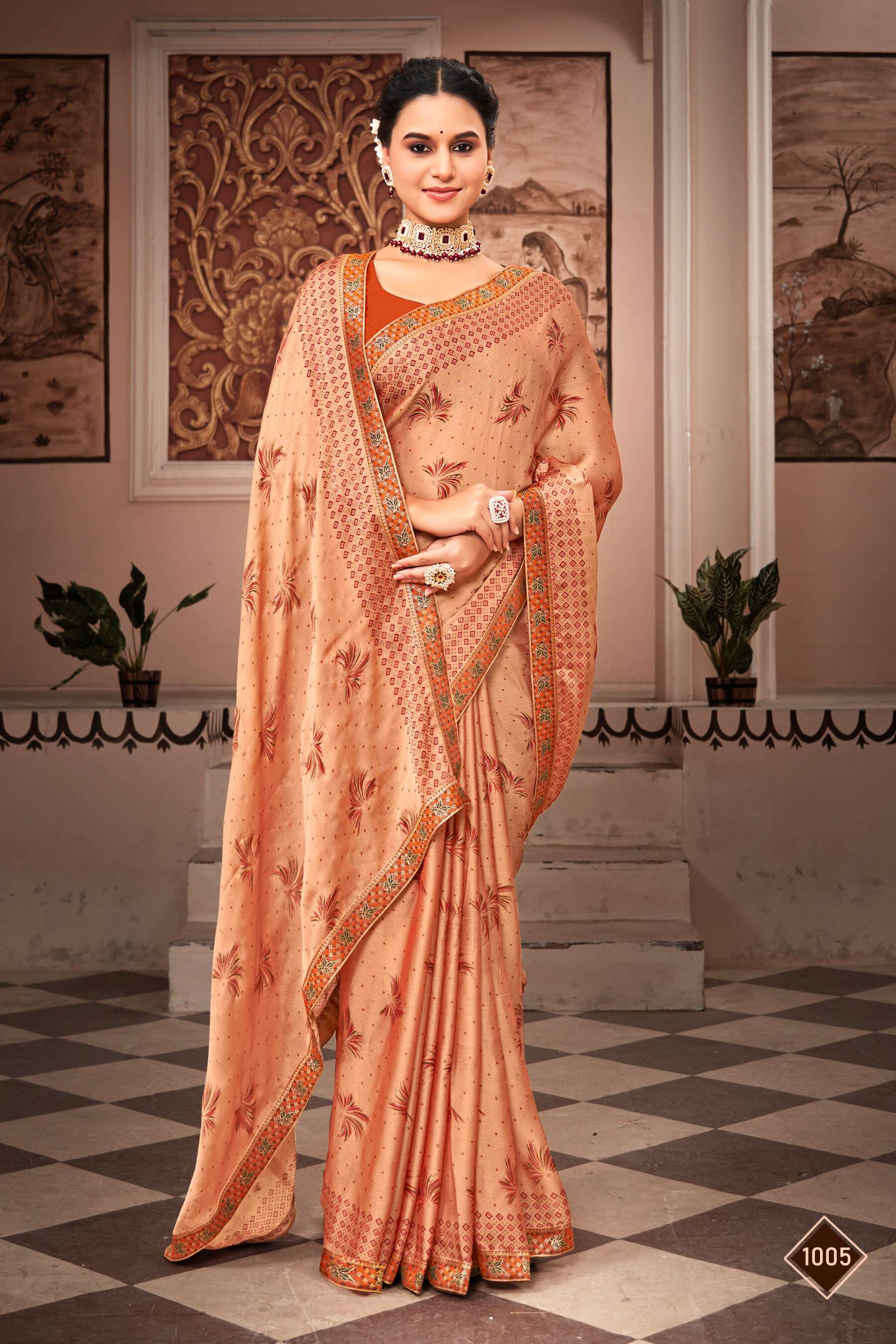 Saroj Pepsi Vol - 2 Moss chiffon saree wholesale catalog