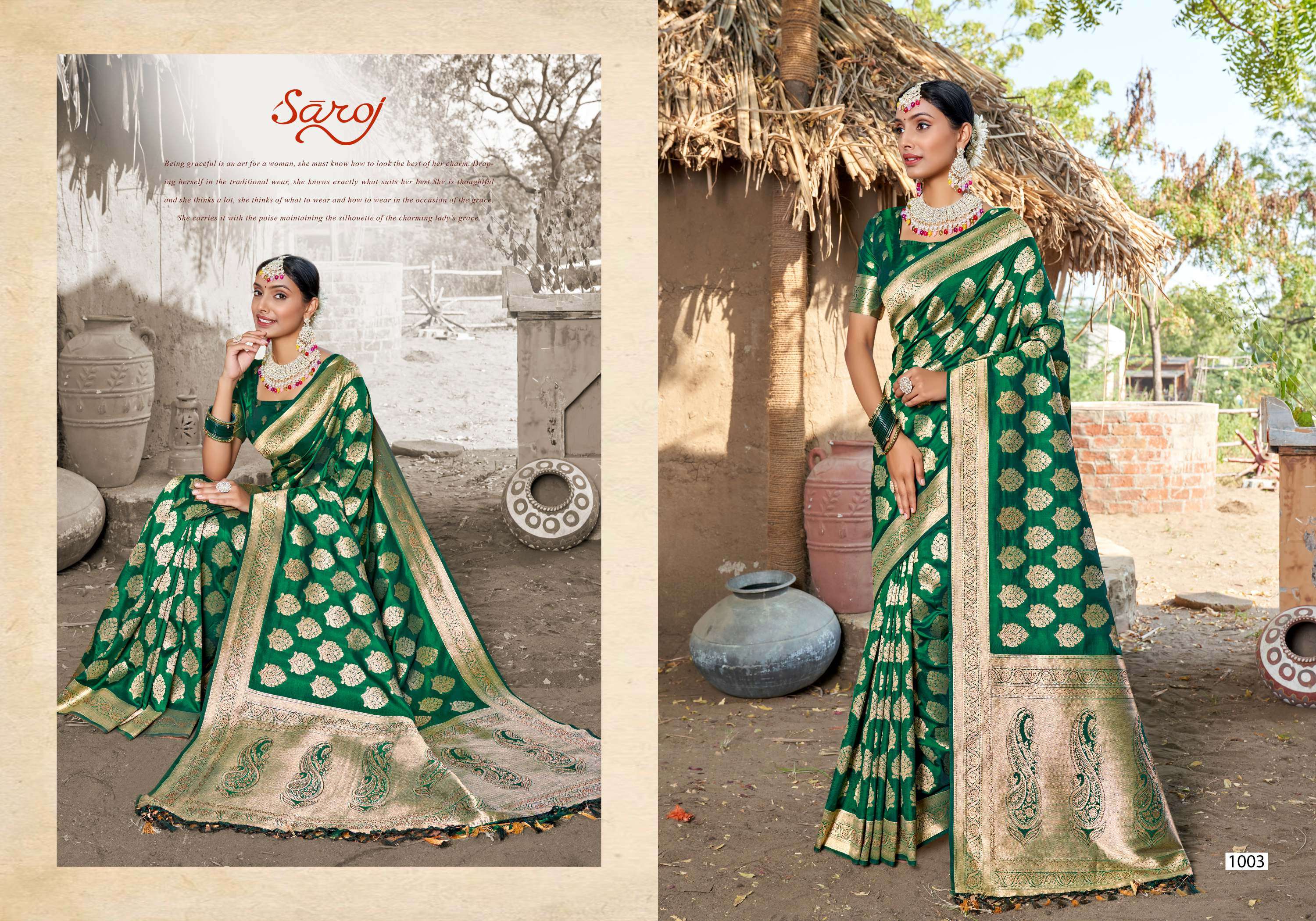 Saroj  RangatVol - 3 Heavy 50*600 with Heavy swaroski work and tassels Saree Wholesale catalog  