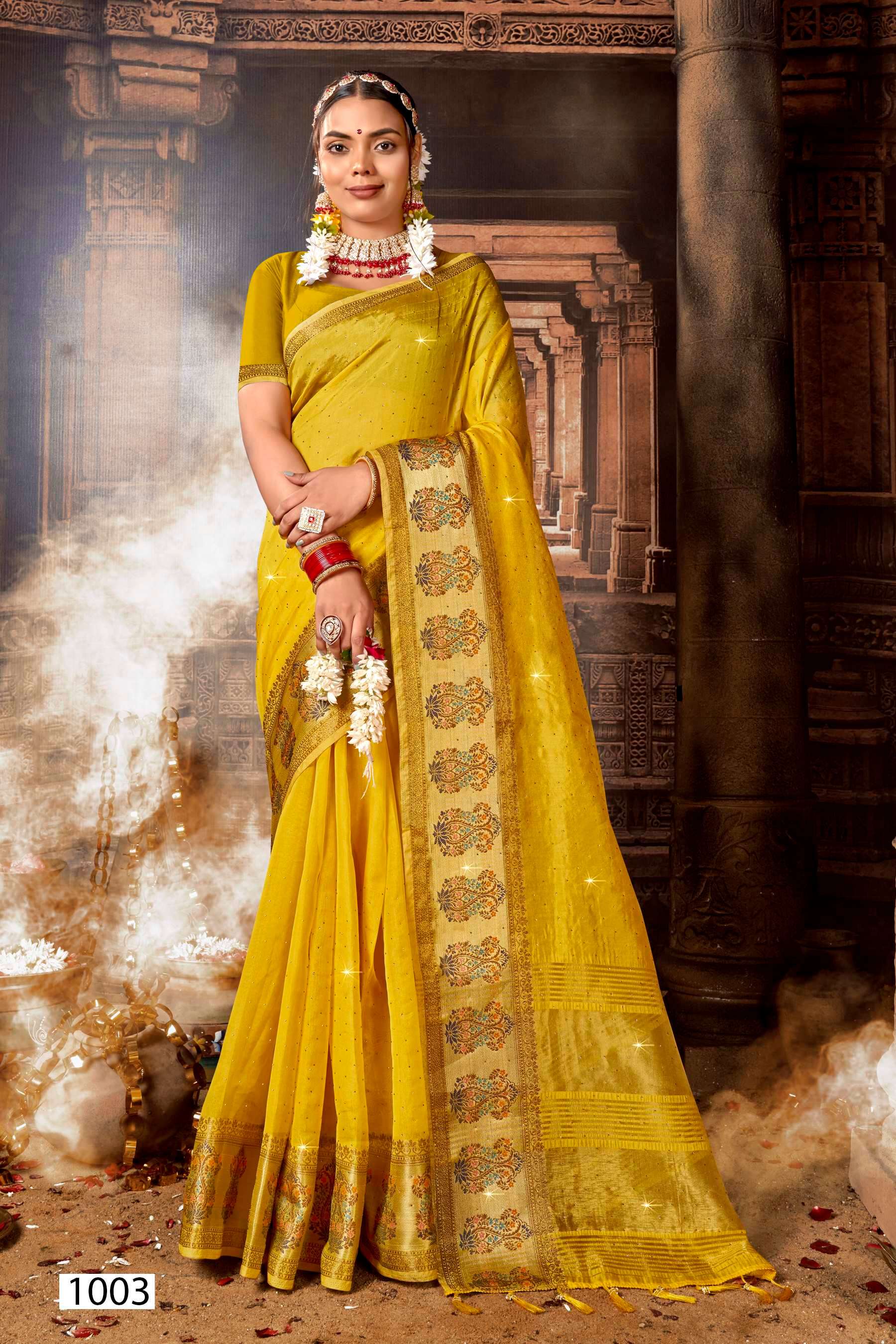 Saroj Riveera Vol - 1 Soft organza saaree Saree Wholesale catalog    