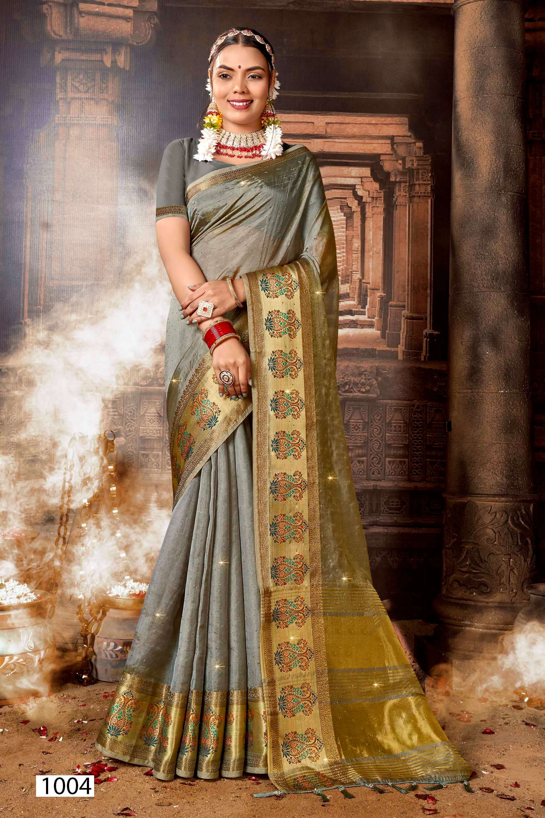 Saroj Riveera Vol - 1 Soft organza saaree Saree Wholesale catalog    