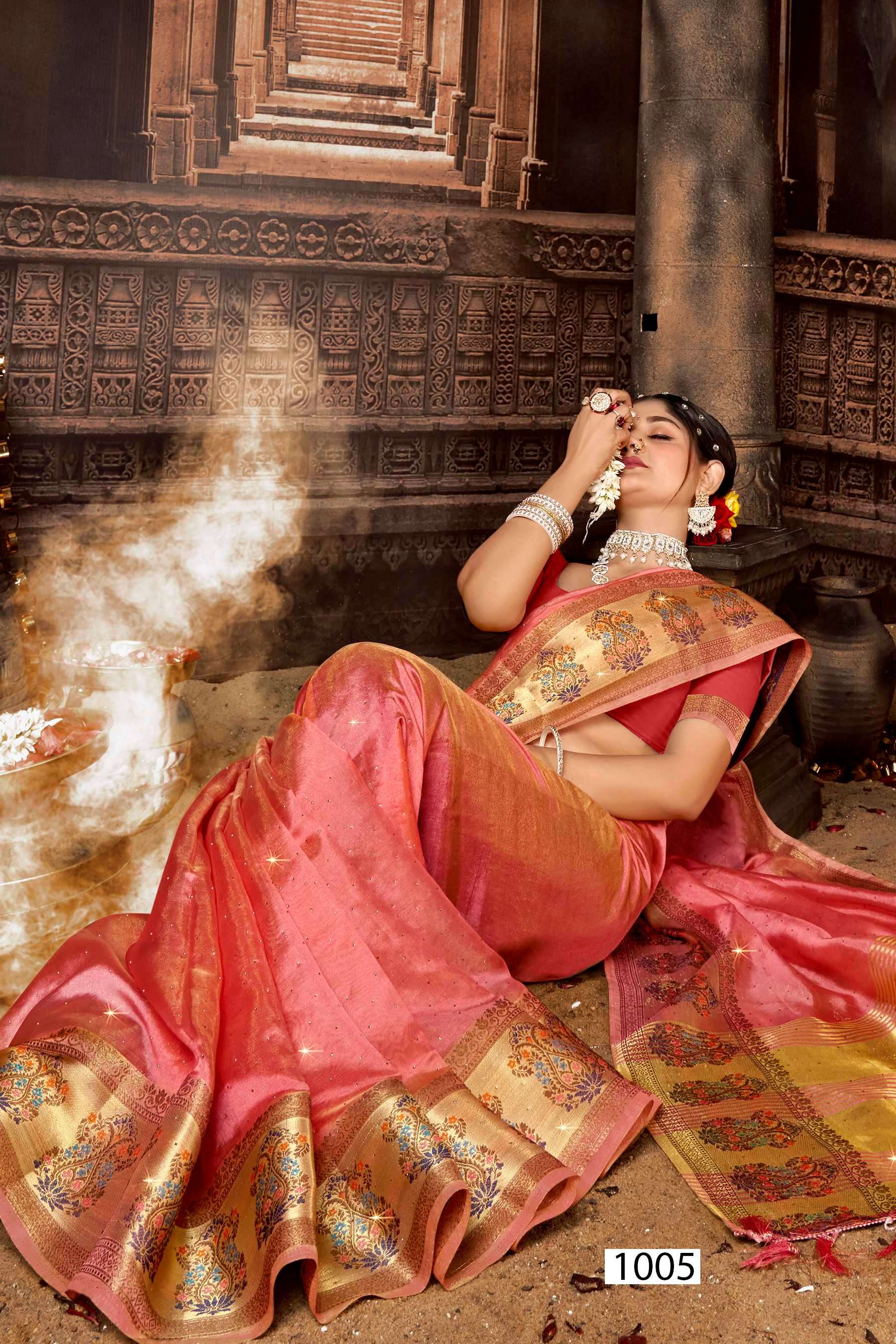 Saroj Riveera Vol - 1 Soft organza saaree Saree Wholesale catalog    