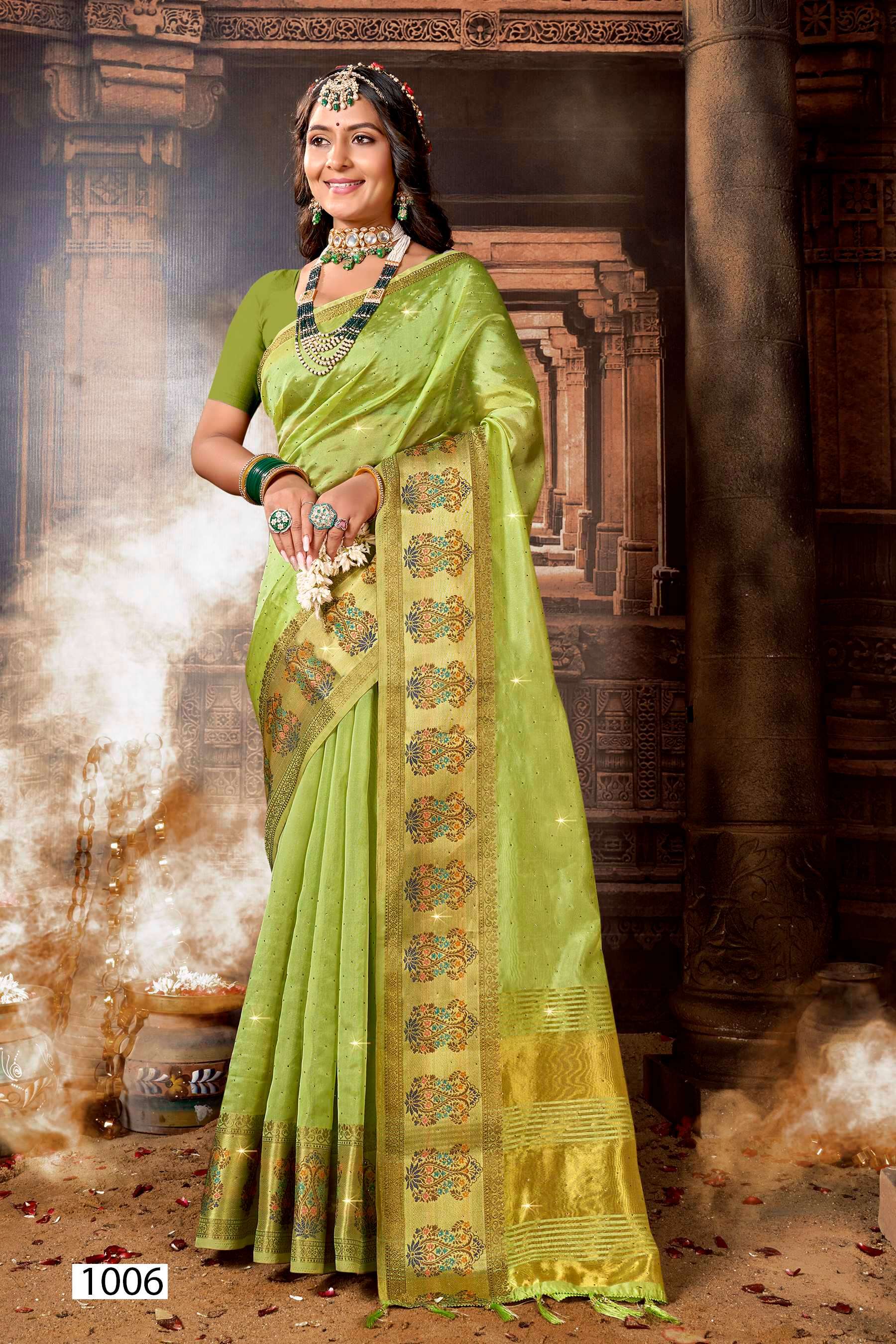 Saroj Riveera Vol - 1 Soft organza saaree Saree Wholesale catalog    