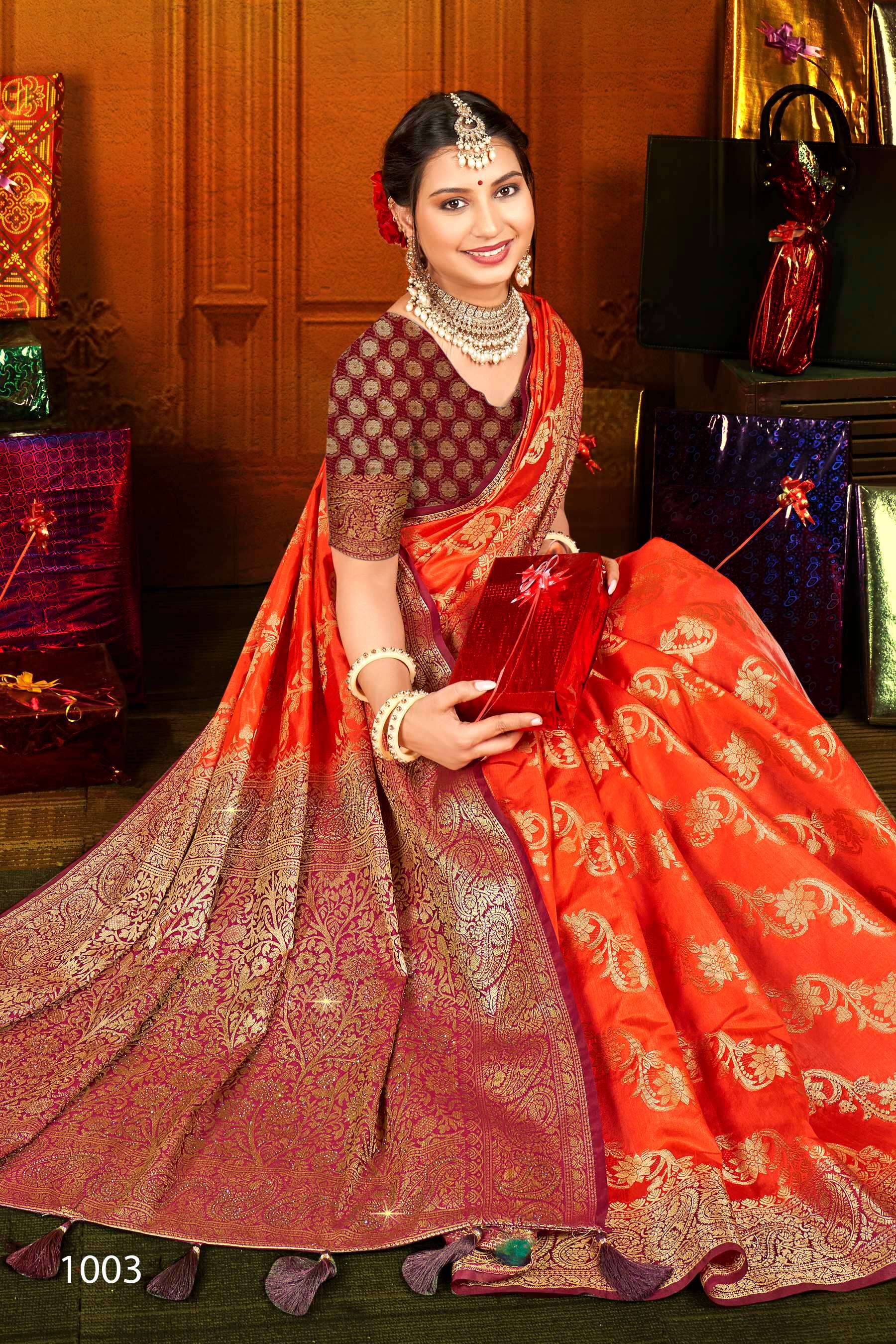 Saroj  Uphar Vol - 1 Nylon silk saree Saree Wholesale catalog    
