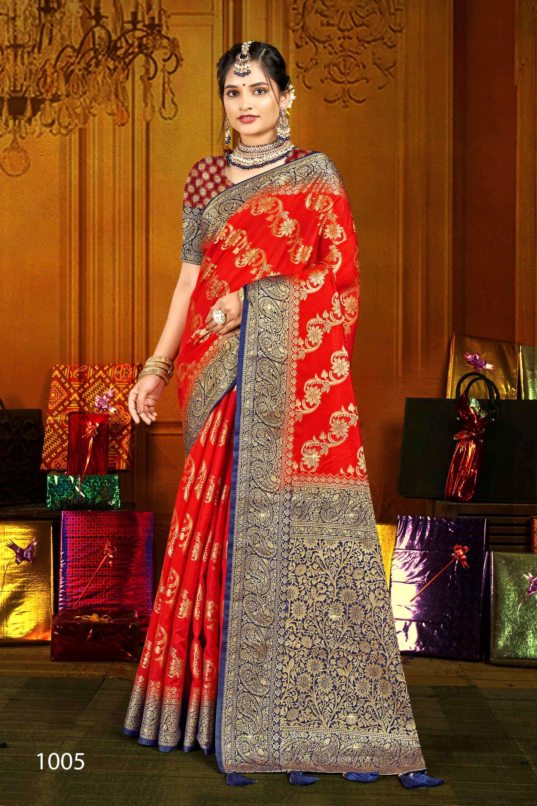 Saroj  Uphar Vol - 1 Nylon silk saree Saree Wholesale catalog    