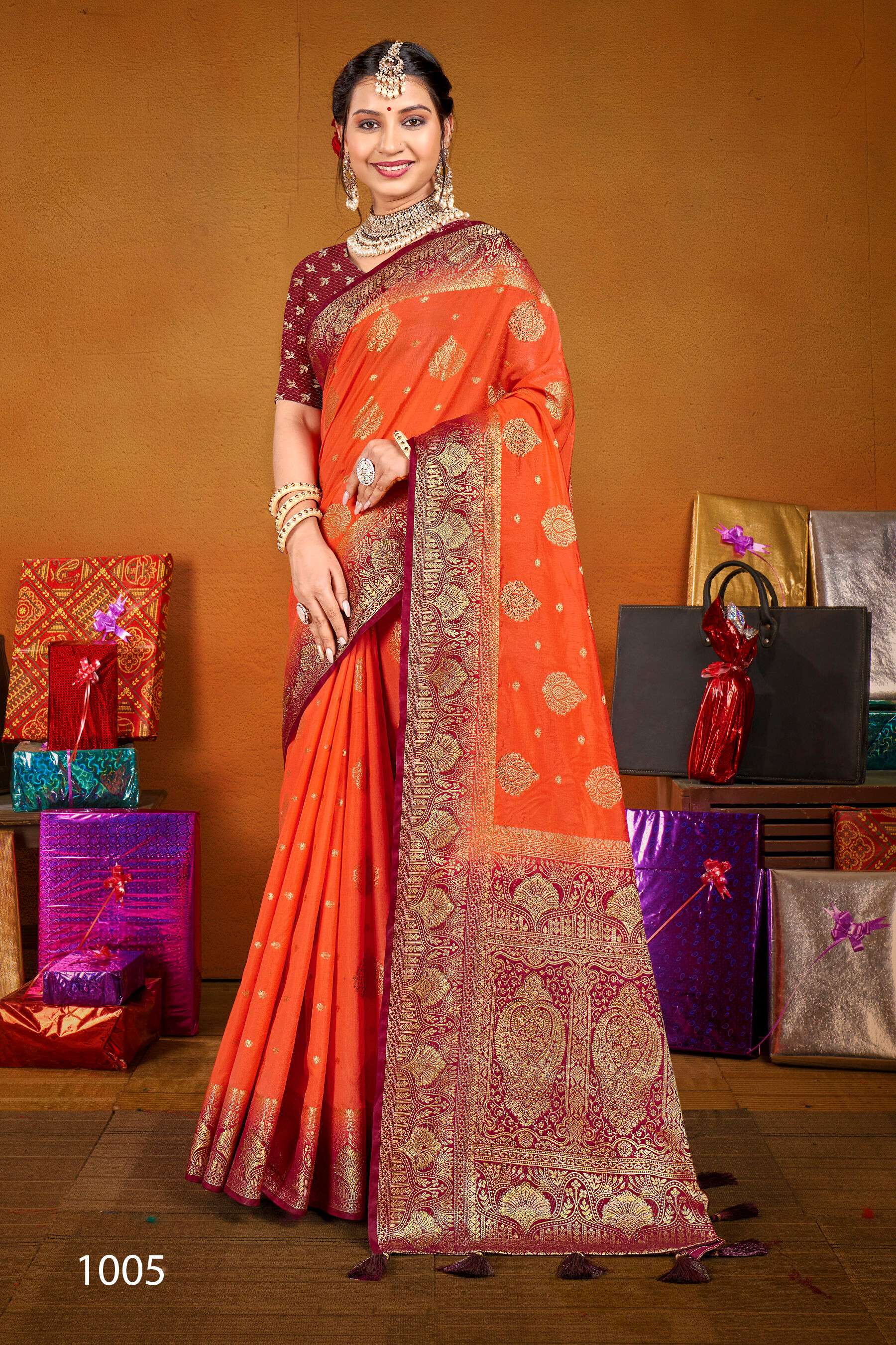Saroj Uphar Vol - 2 Nylon jacquard  silk saree  Saree Wholesale catalog  