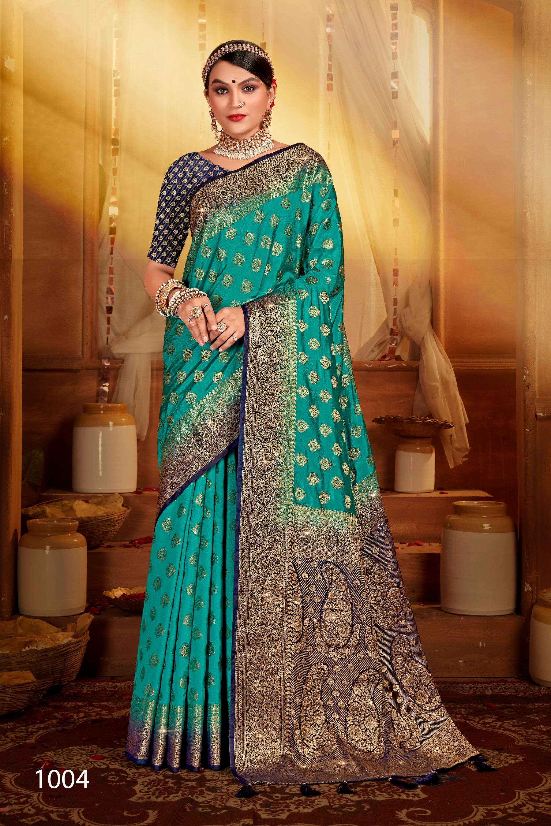 Saroj Uphar Vol - 3 Nylon jacquard  silk saree Saree Wholesale catalog  