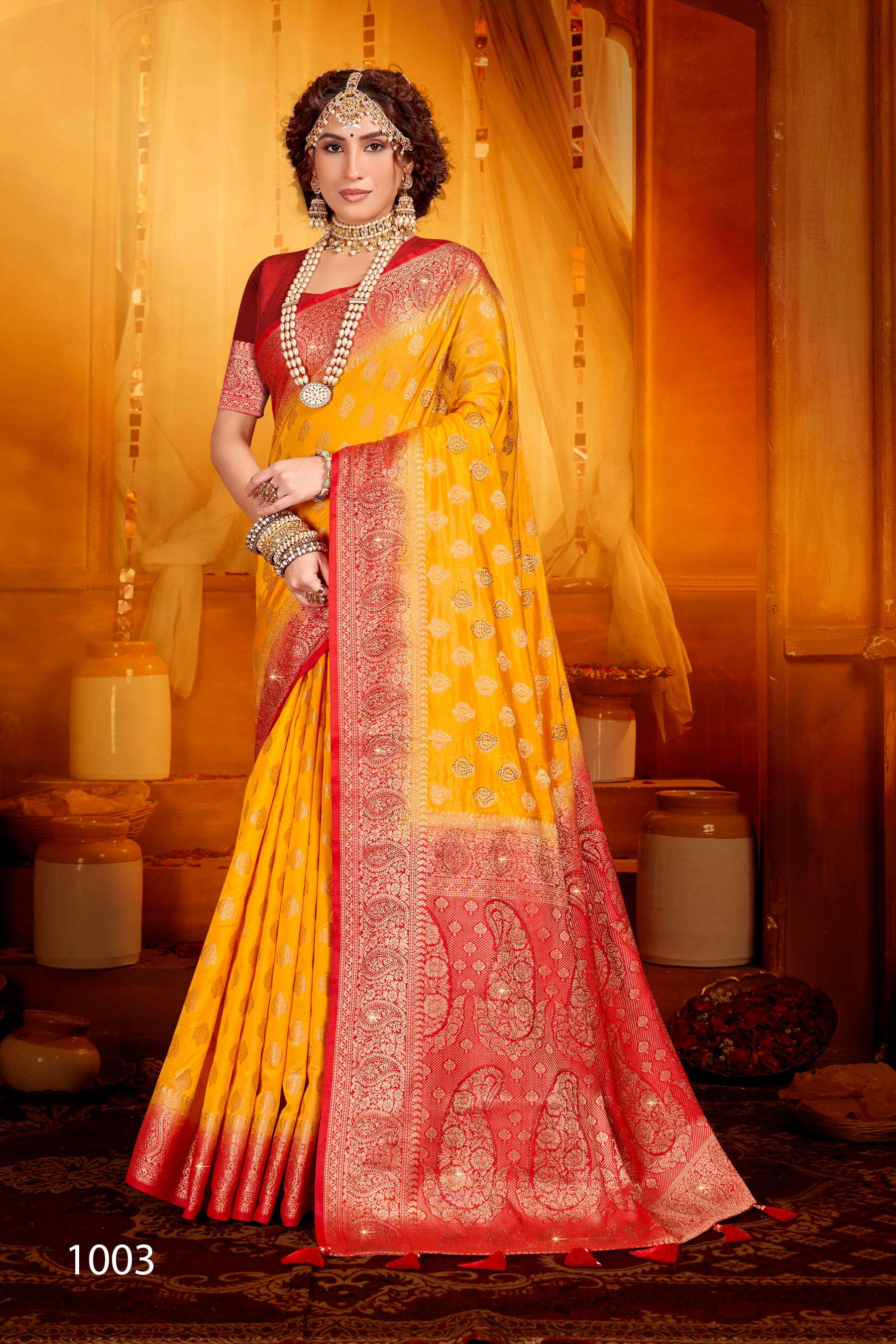 Saroj Uphar Vol - 4 Nylon jacquard  silk saree  Saree Wholesale catalog  