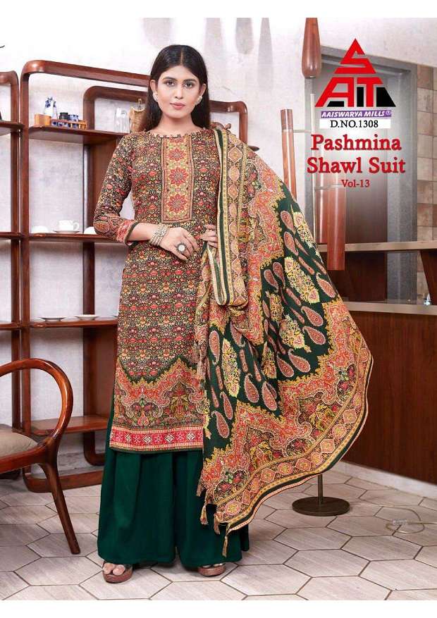 Sat Pashmina Vol-13 – Dress Material - Wholesale Catalog