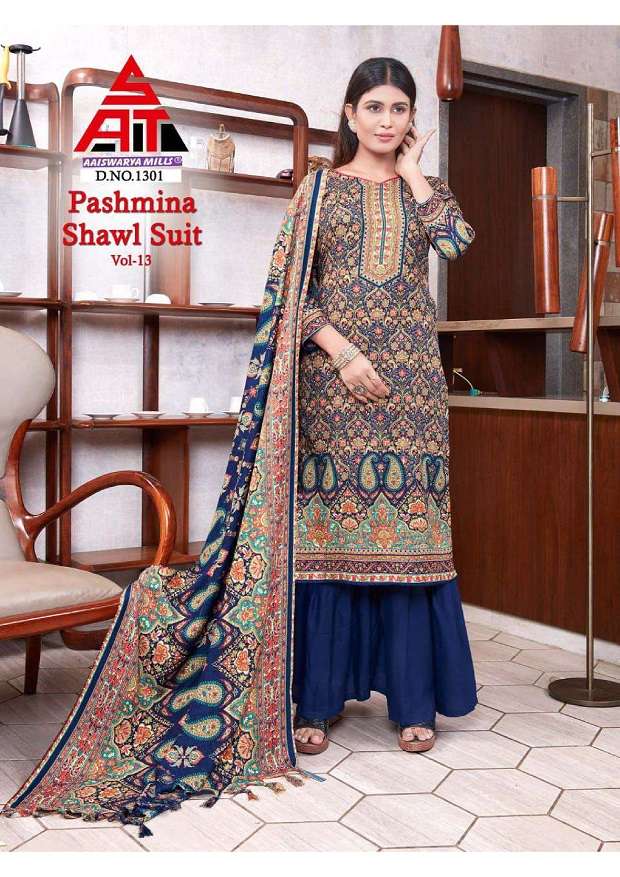Sat Pashmina Vol-13 – Dress Material - Wholesale Catalog