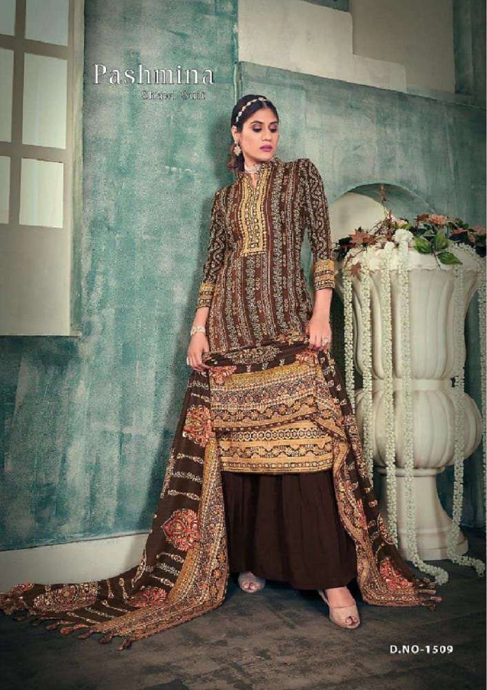 Sat Pashmina Vol 15 Designer Dress Material Wholesale catalog