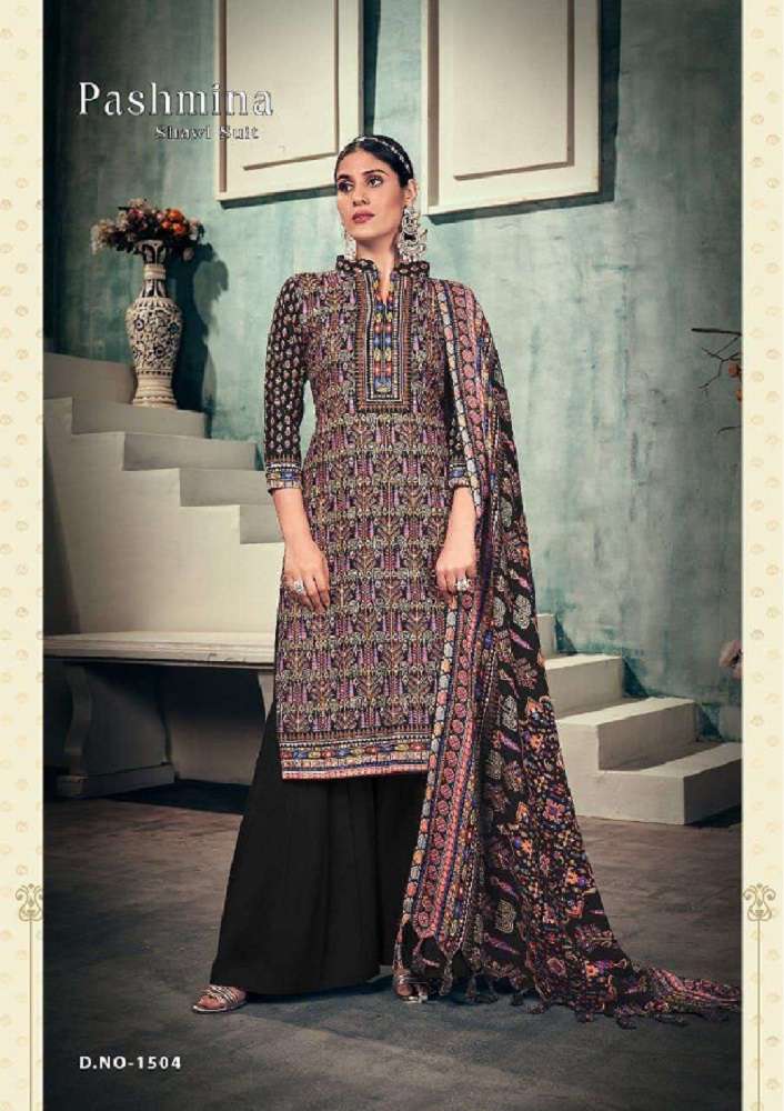 Sat Pashmina Vol 15 Designer Dress Material Wholesale catalog