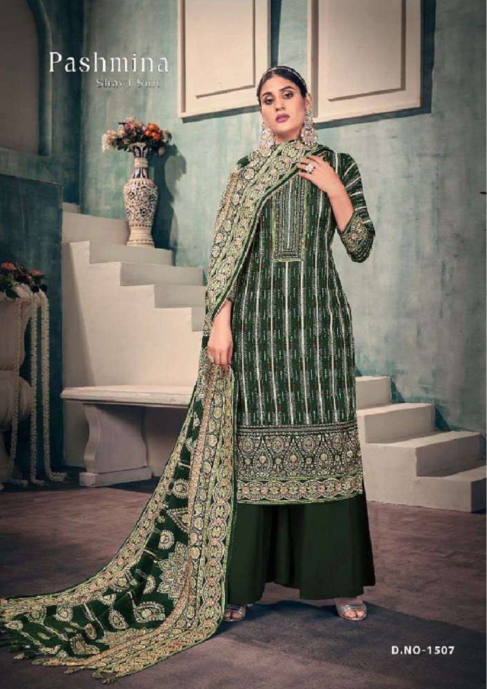 Sat Pashmina Vol 15 Designer Dress Material Wholesale catalog