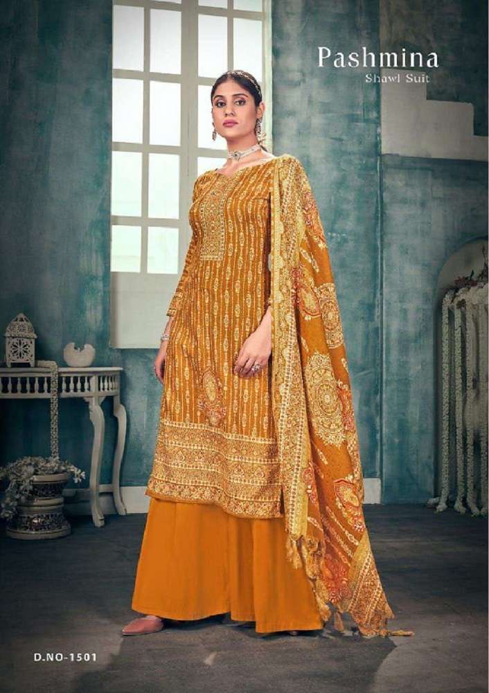 Sat Pashmina Vol 15 Designer Dress Material Wholesale catalog