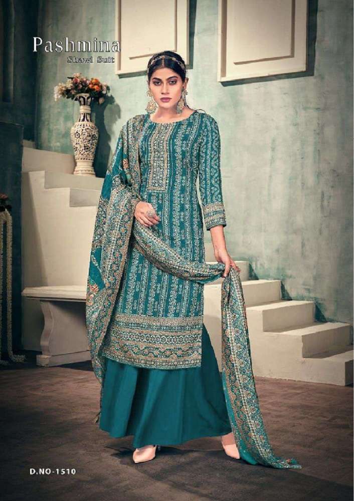 Sat Pashmina Vol 15 Designer Dress Material Wholesale catalog