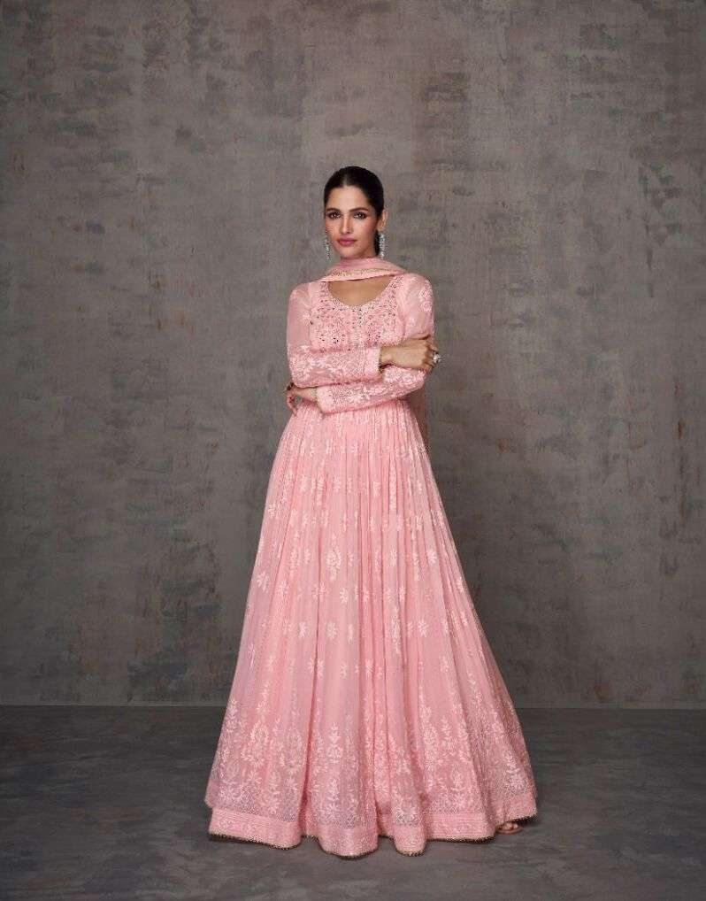 Sayuri Qurbat Real Gerogette Designer Gown Kurti Wholesale catalog