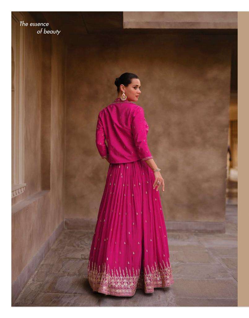 Sayuri Simran Chinnon Silk Designer Salwar Suits Wholesale catalog