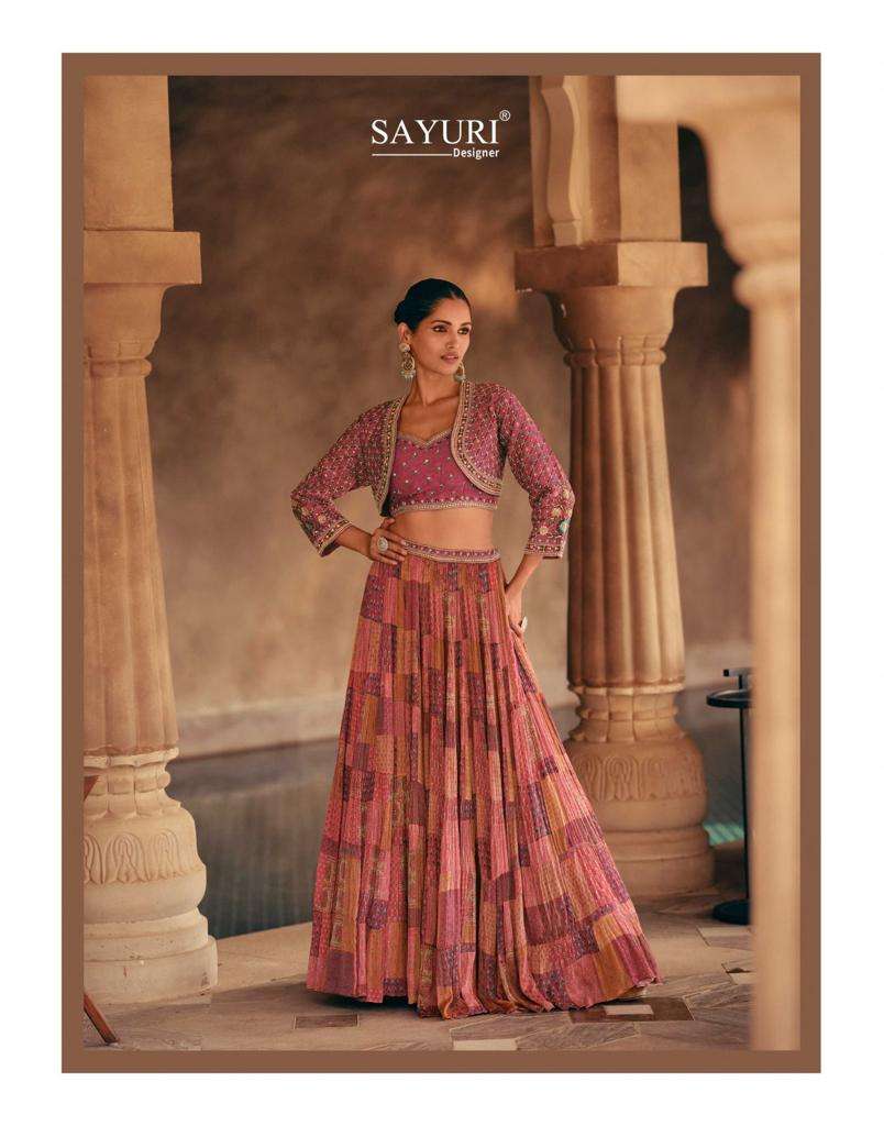 Sayuri Simran Chinnon Silk Designer Salwar Suits Wholesale catalog