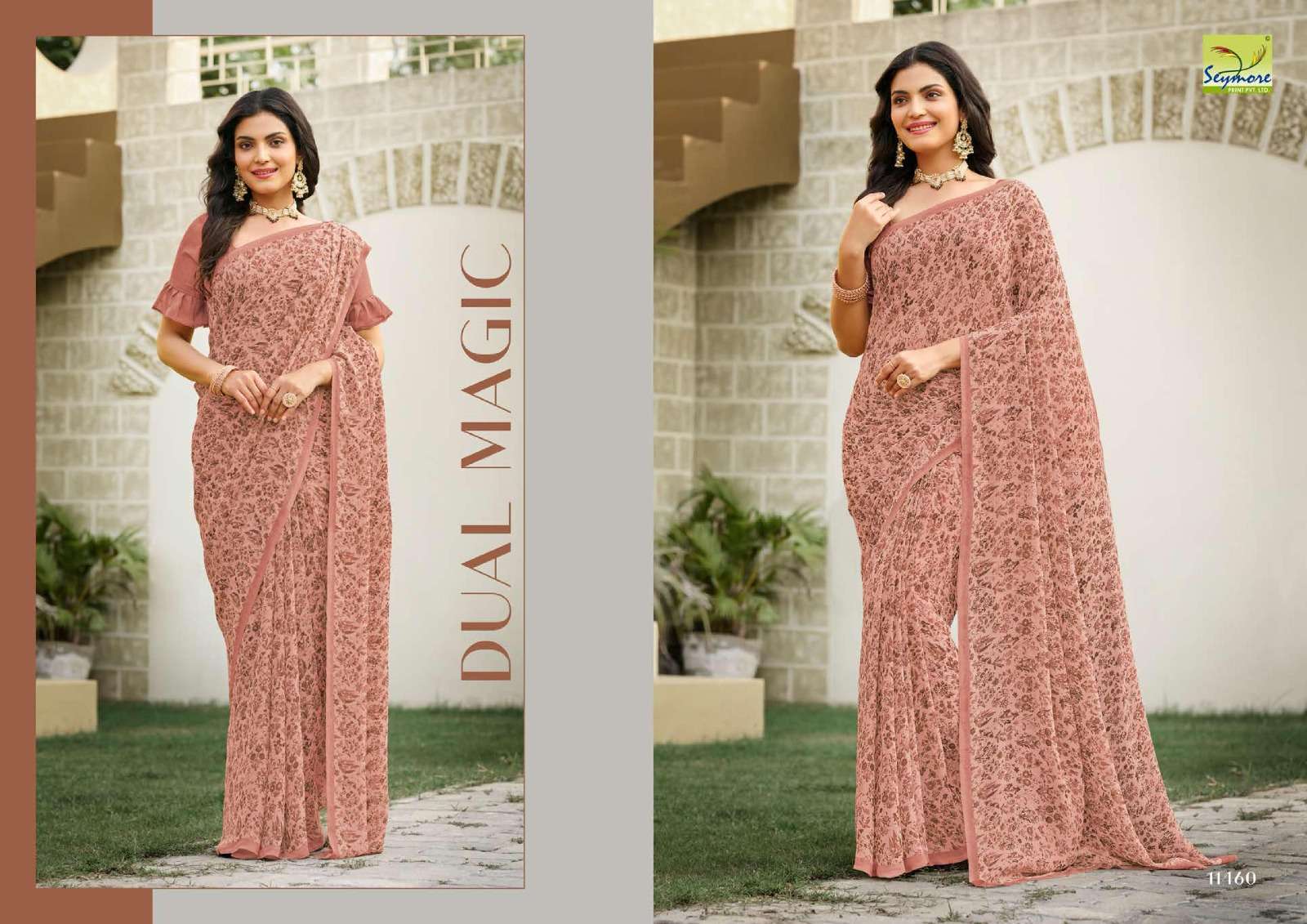 Seymore Champa Georgette Printed Sarees Wholesale catalog