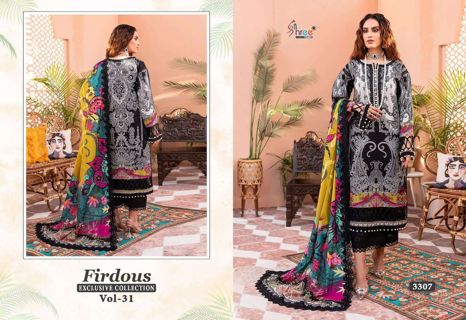 Shree Firdous Vol 31 Chiffon Dupatta Pakistani Suits Wholesale catalog