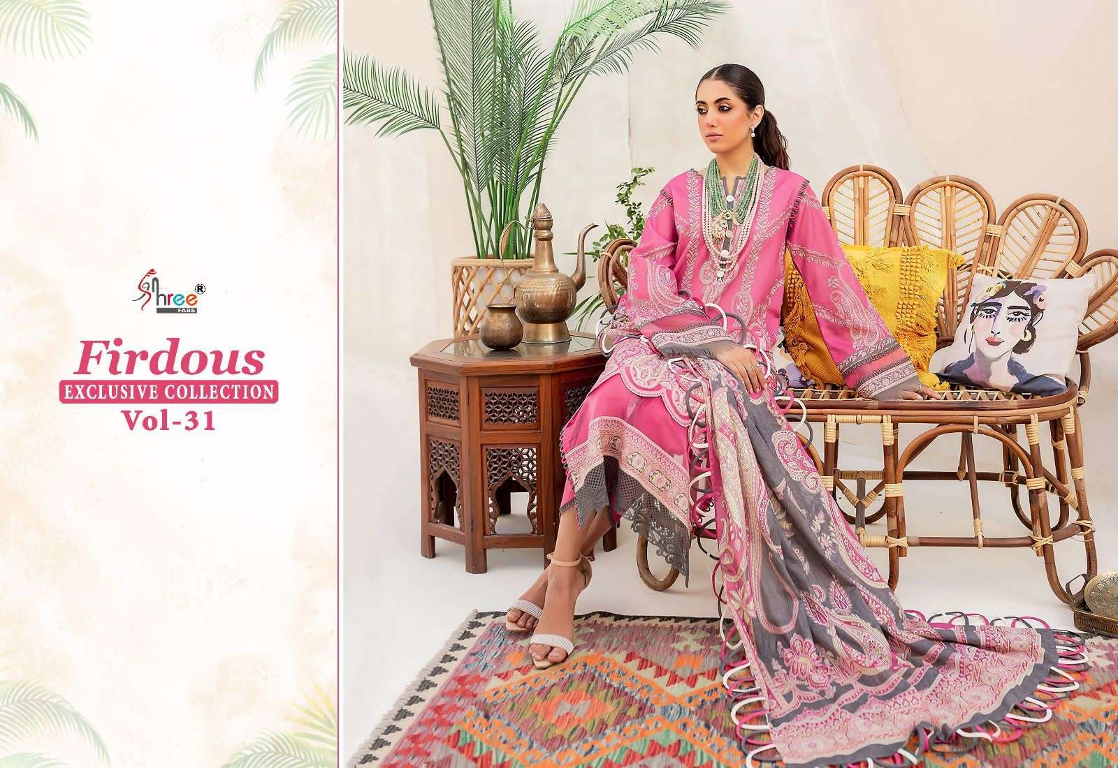 Shree Firdous Vol 31 Chiffon Dupatta Pakistani Suits Wholesale catalog