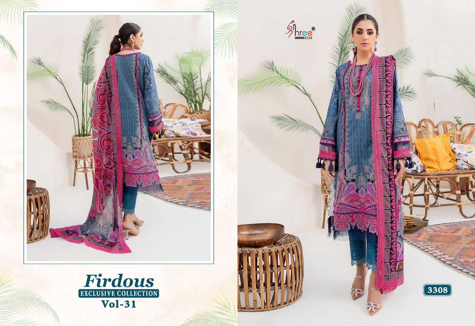 Shree Firdous Vol 31 Chiffon Dupatta Pakistani Suits Wholesale catalog