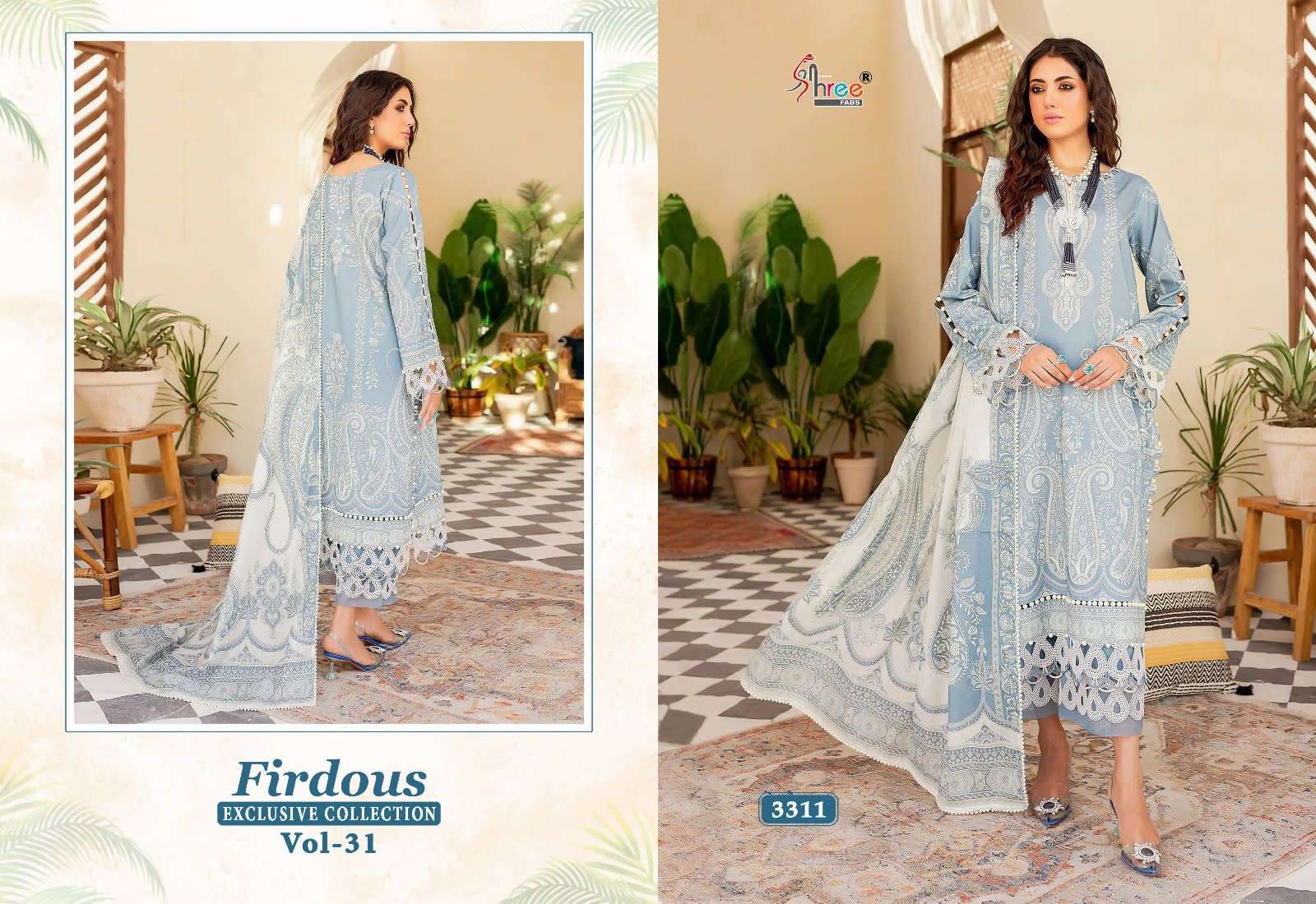 Shree Firdous Vol 31 Cotton Dupatta Pakistani Suits Wholesale catalog