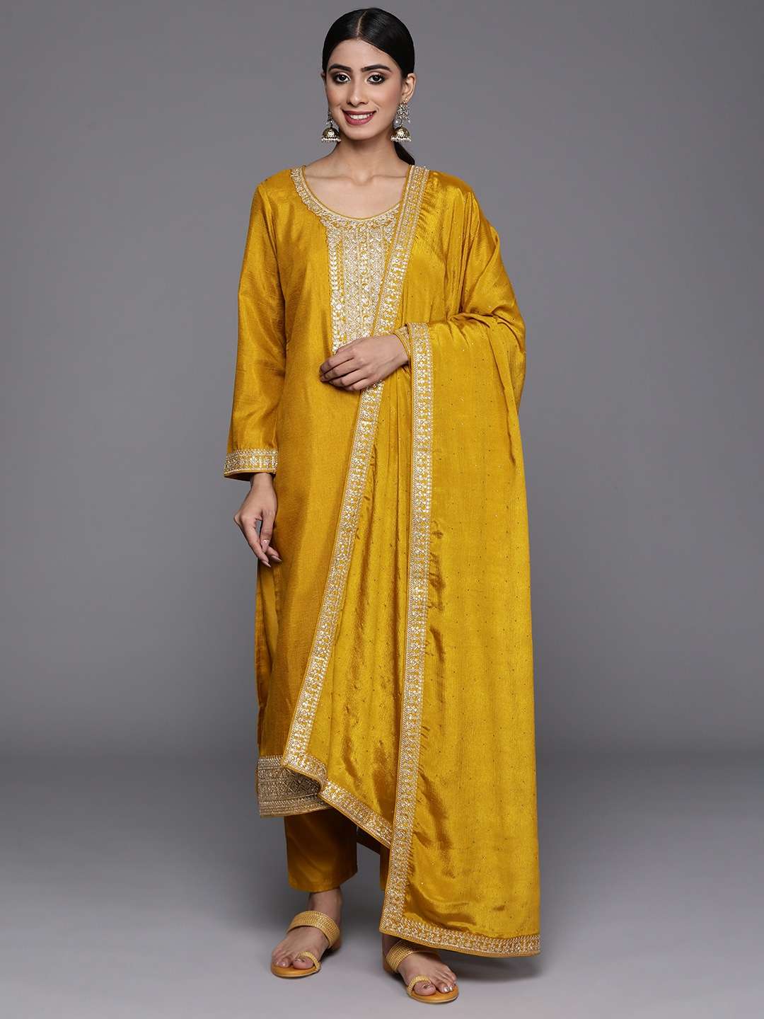 Shreya Yellow Silk Kurti Wholesale catalog
