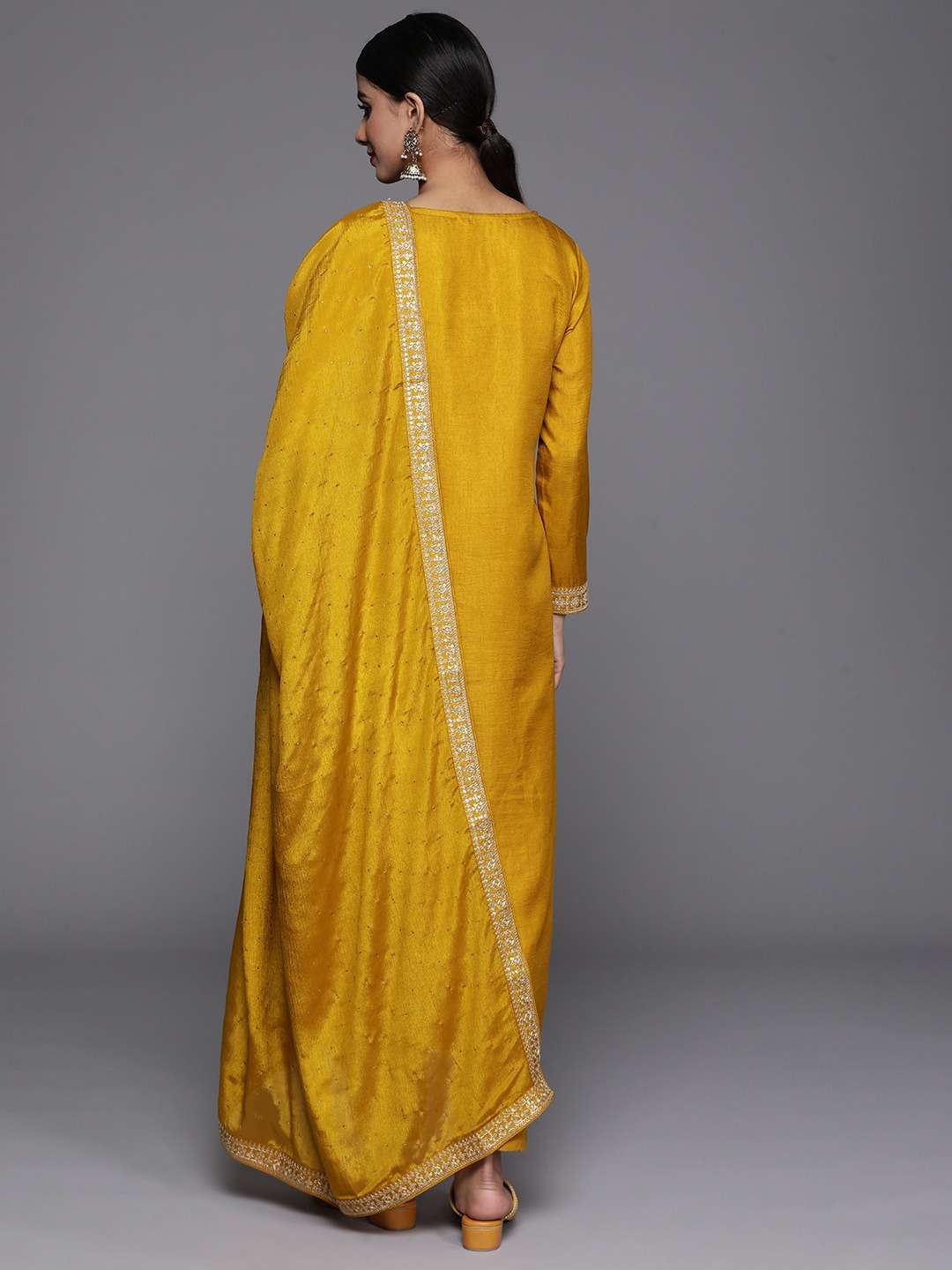 Shreya Yellow Silk Kurti Wholesale catalog