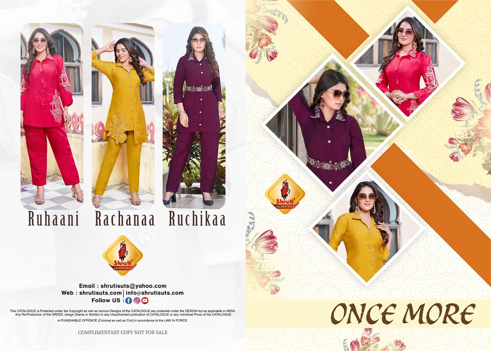 SHRUTI ONCE MORE Co ord set Kurti Wholesale catalog