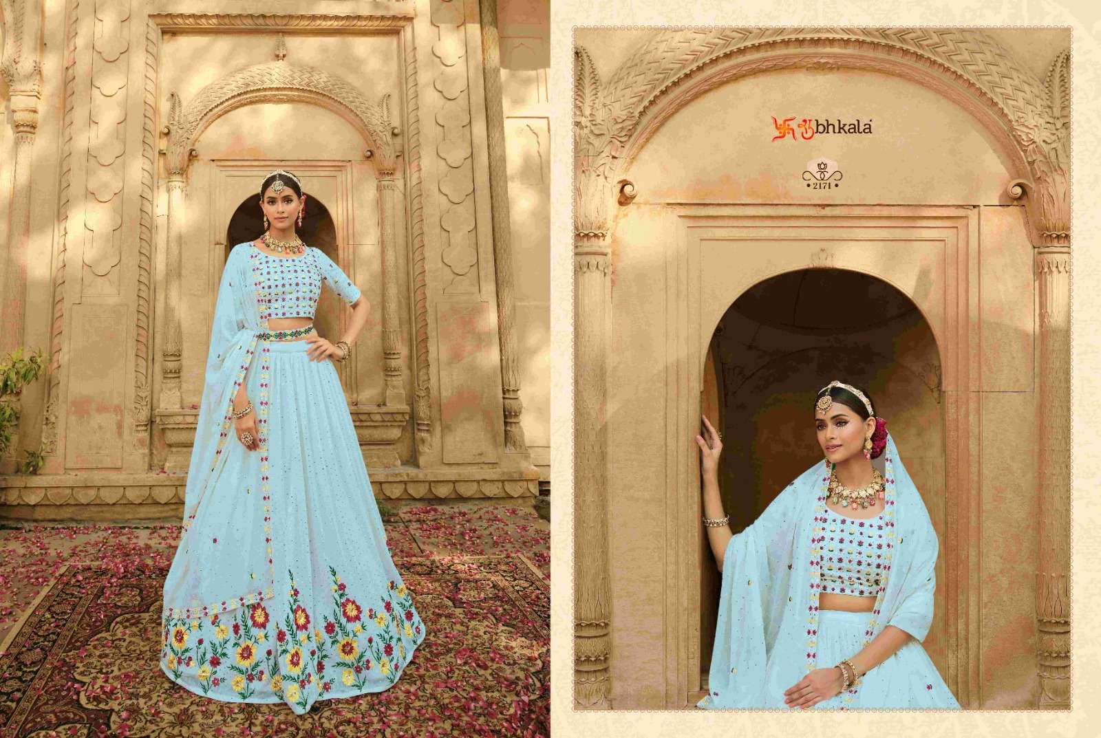 SHUBHKALA 2171 Embroiered Semi Stitched Bridal Lehenga Choli Wholesale catalog