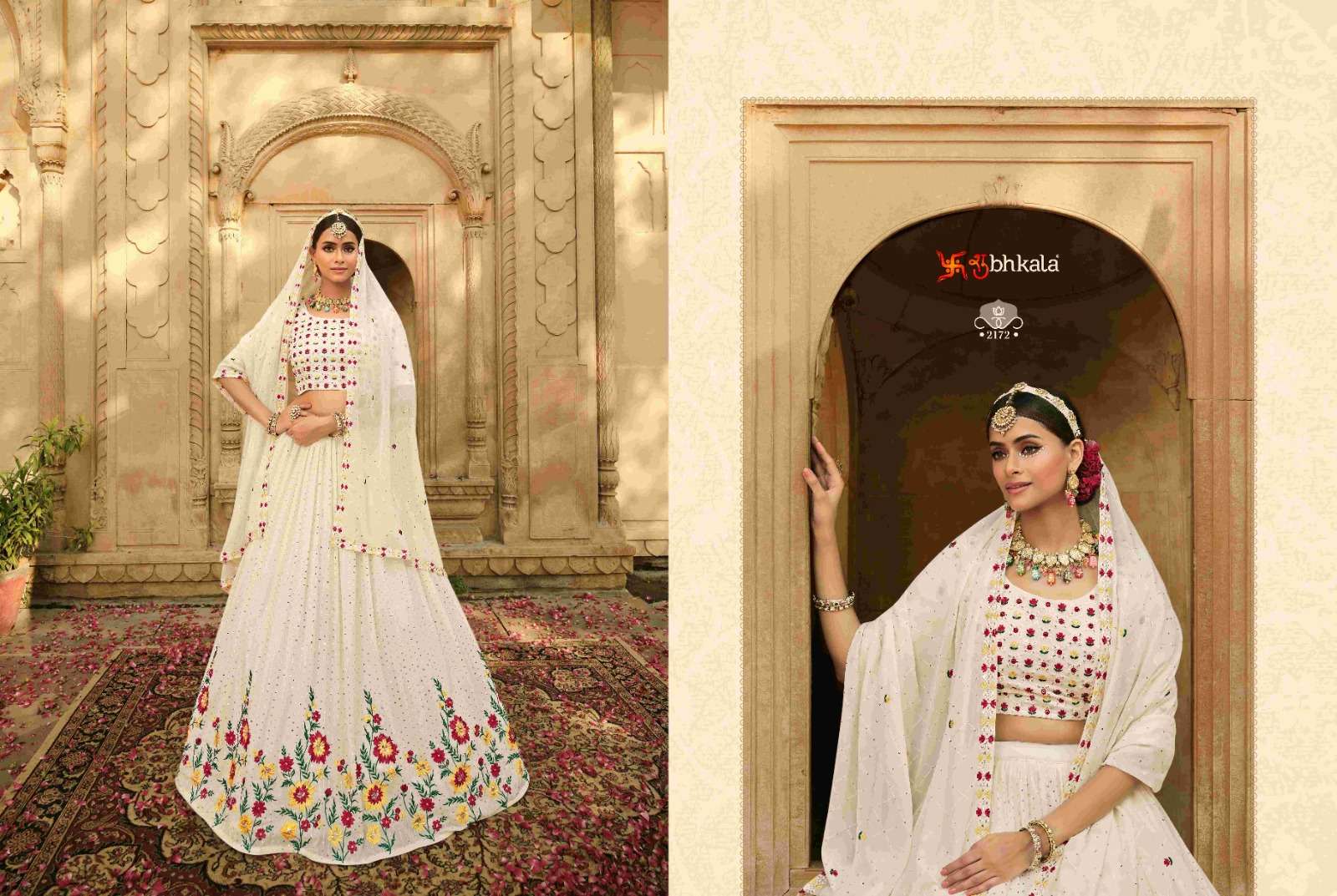 SHUBHKALA 2172 Embroiered Semi Stitched Bridal Lehenga Choli Wholesale catalog