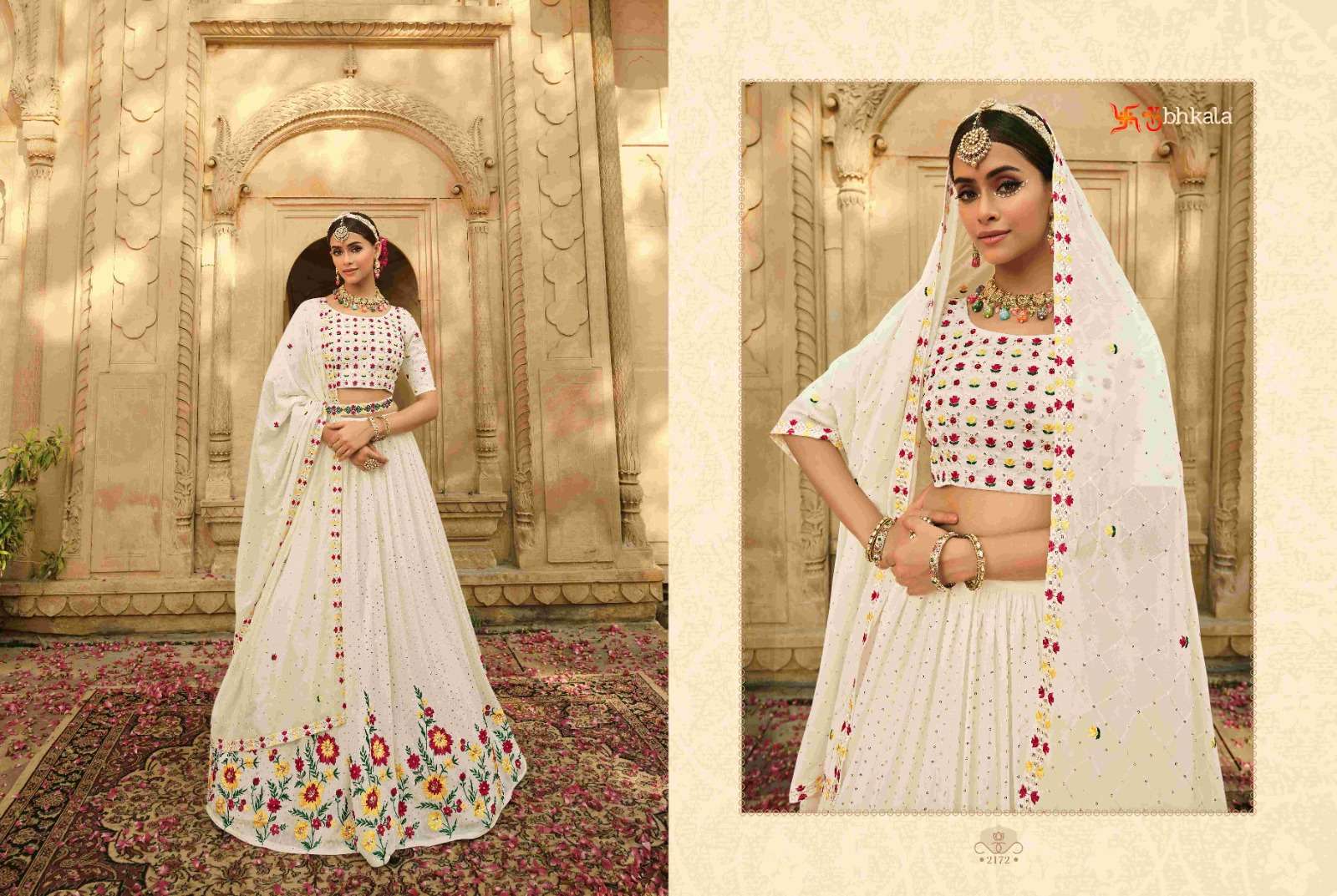 SHUBHKALA 2172 Embroiered Semi Stitched Bridal Lehenga Choli Wholesale catalog