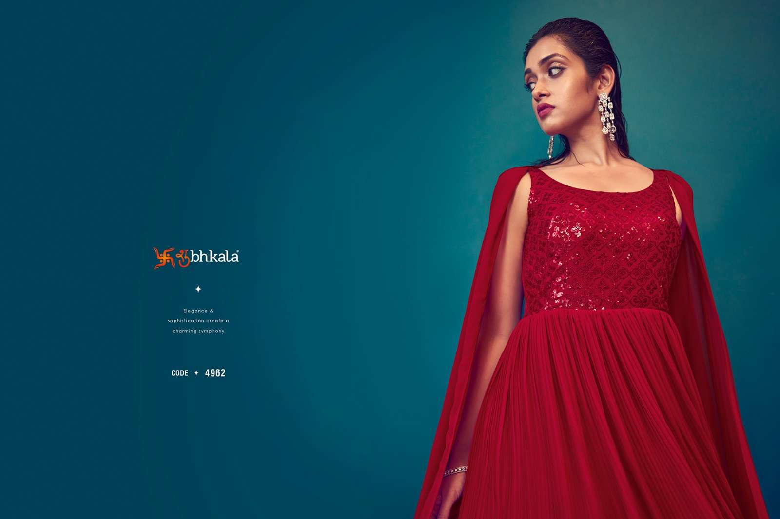 SHUBHKALA FLORY VOL.4962 Embroidered Stitched Long Gown Style Kurti Wholesale catalog