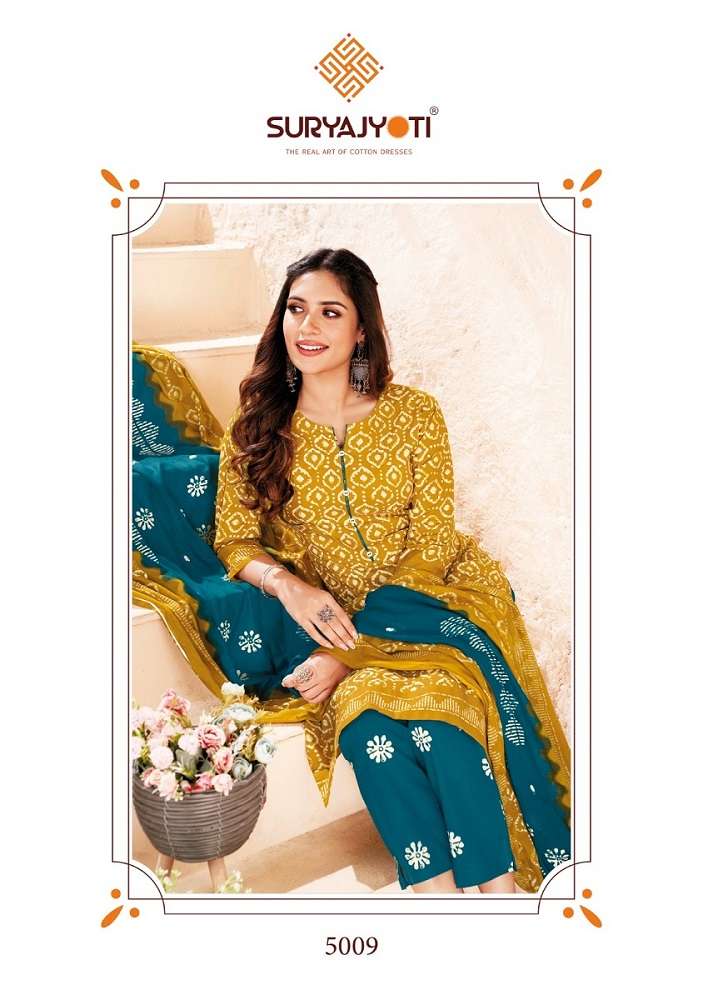 Suryajyoti Pehnava Vol-5 –Kurti Pant With Dupatta -Wholesale Catalog