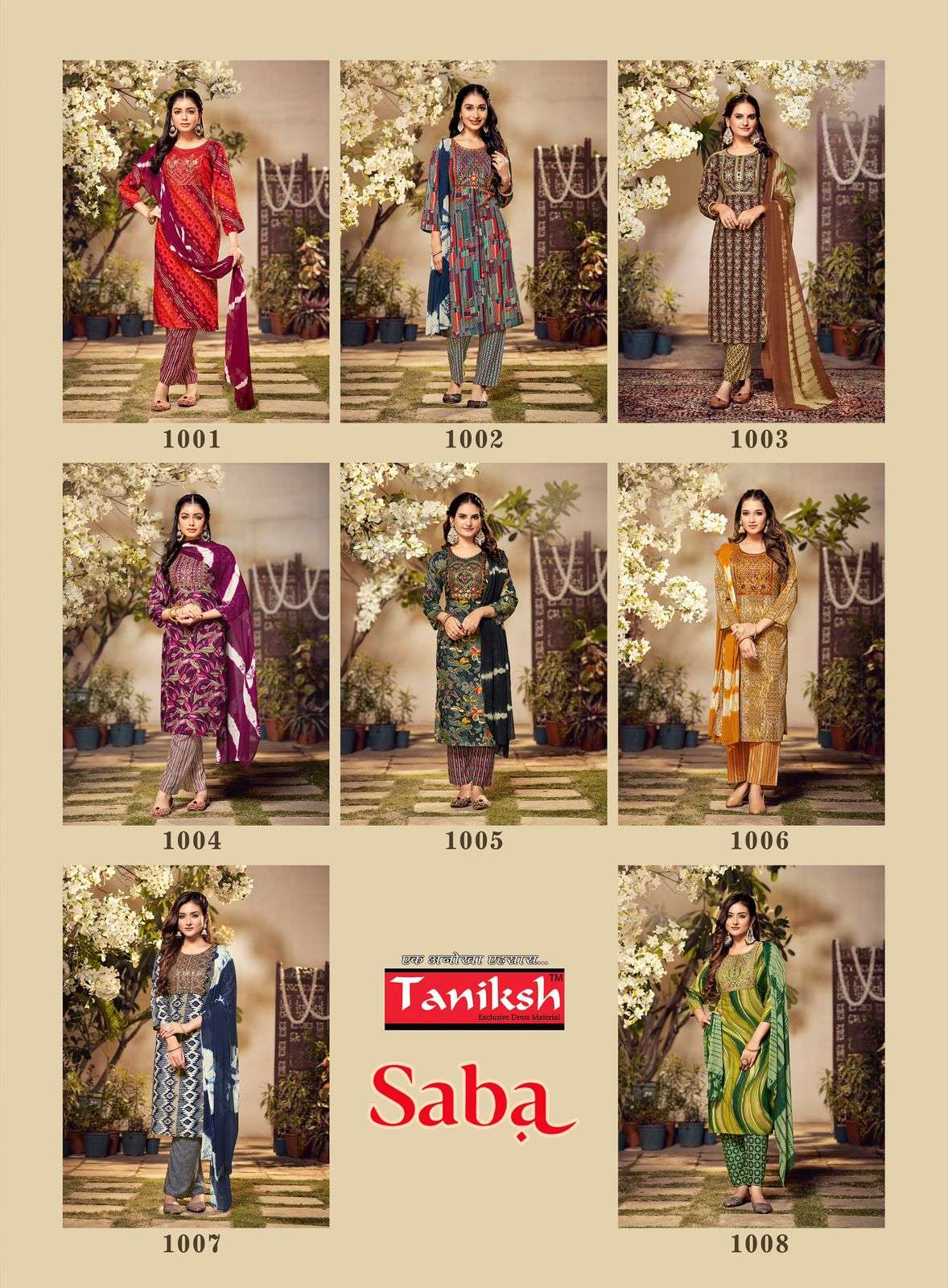 TANIKSH SABA VOL 1 Kurti Wholesale catalog