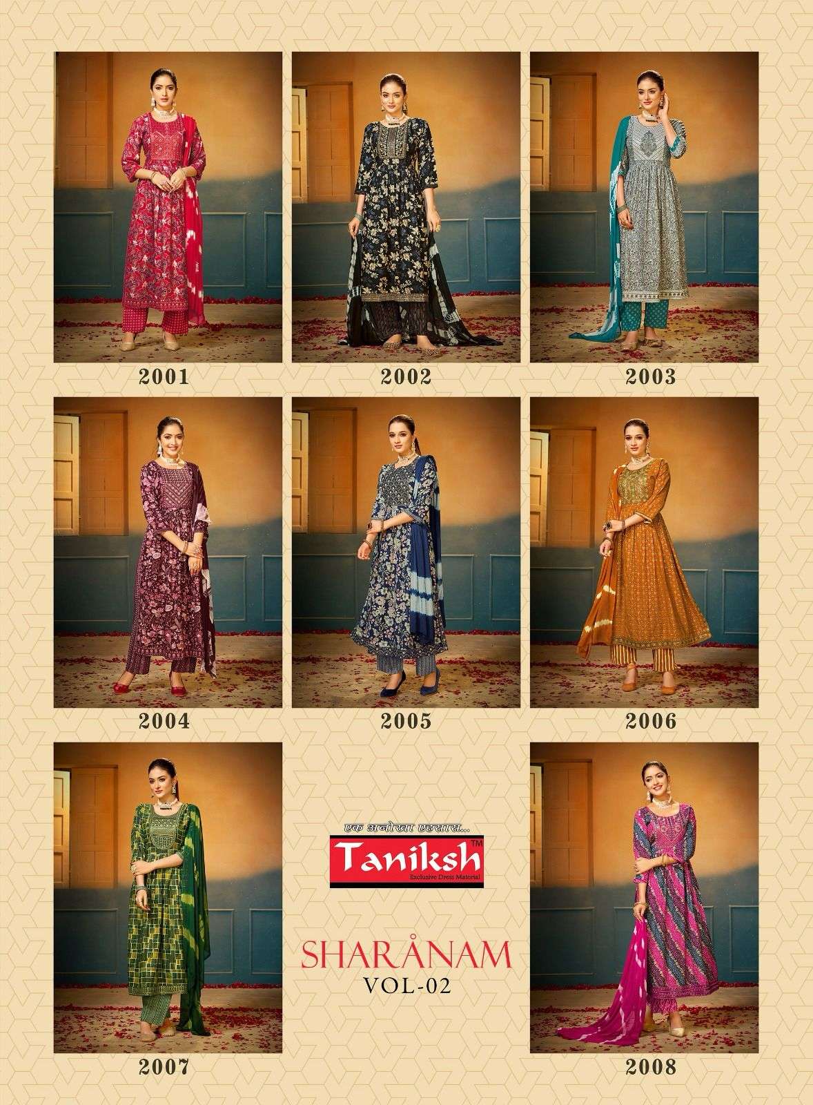 TANIKSH SHARNAM VOL - 2 NYRA CUT Kurti Wholesale catalog