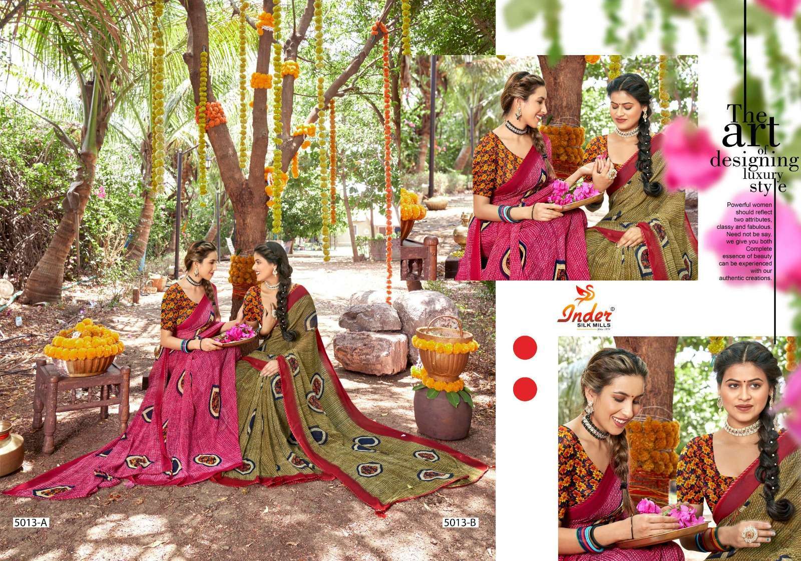 TANTRA BY INDER SILK CASUAL WEAR SAREE Wholesale catalog