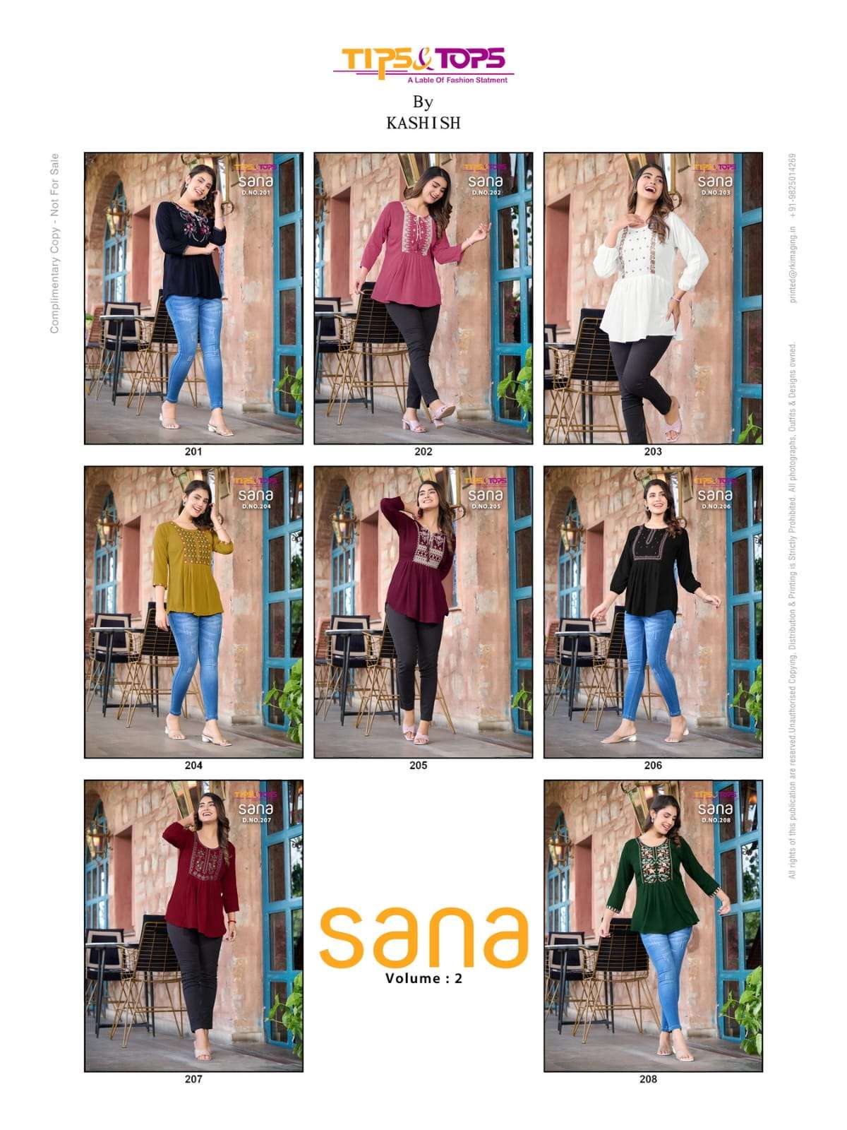 TIPS & TOPS SANA Vol 02 Kurti Wholesale catalog