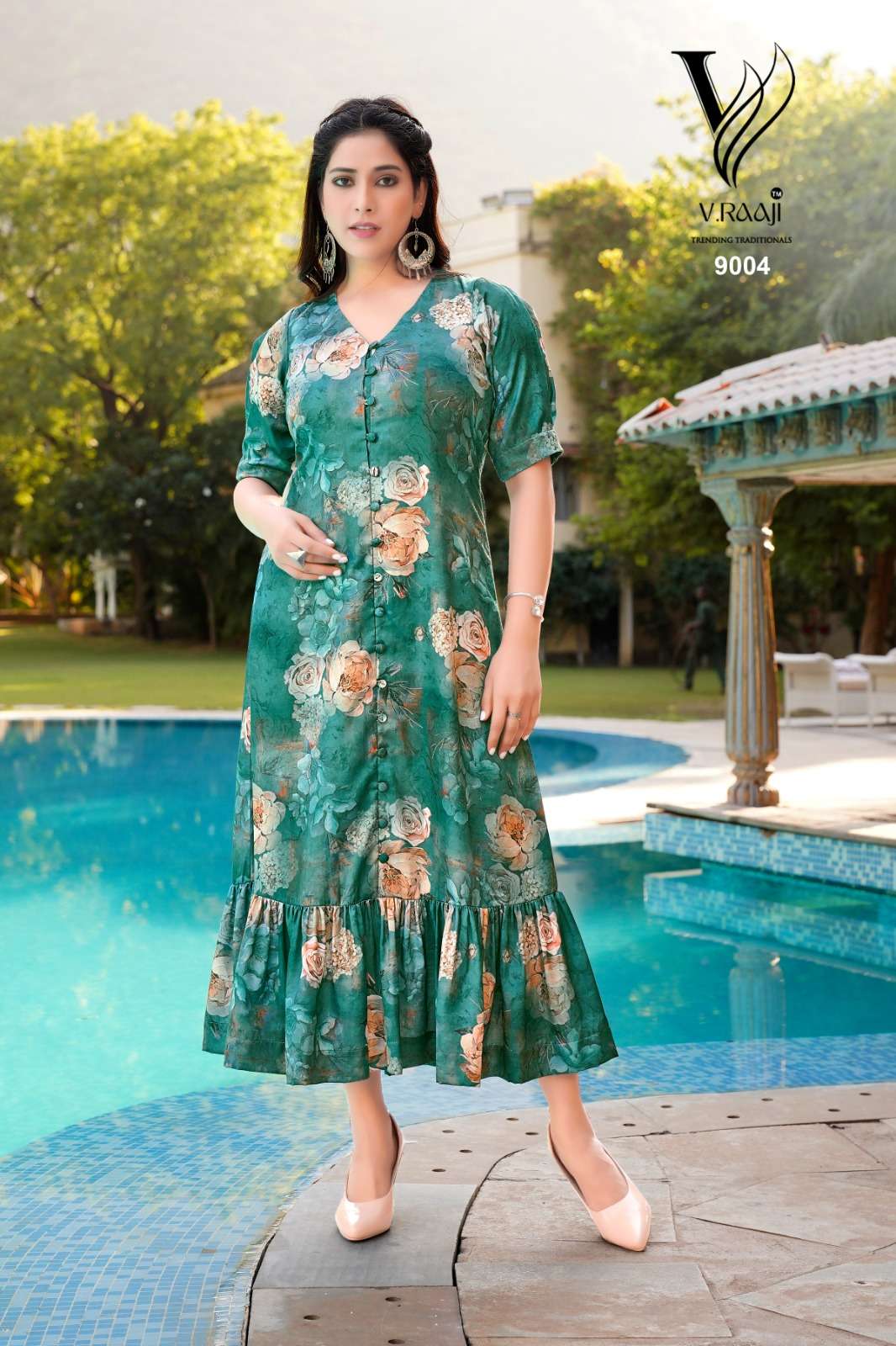 V. Raaji Gerua One Pice Tunic Kurti Wholesale catalog