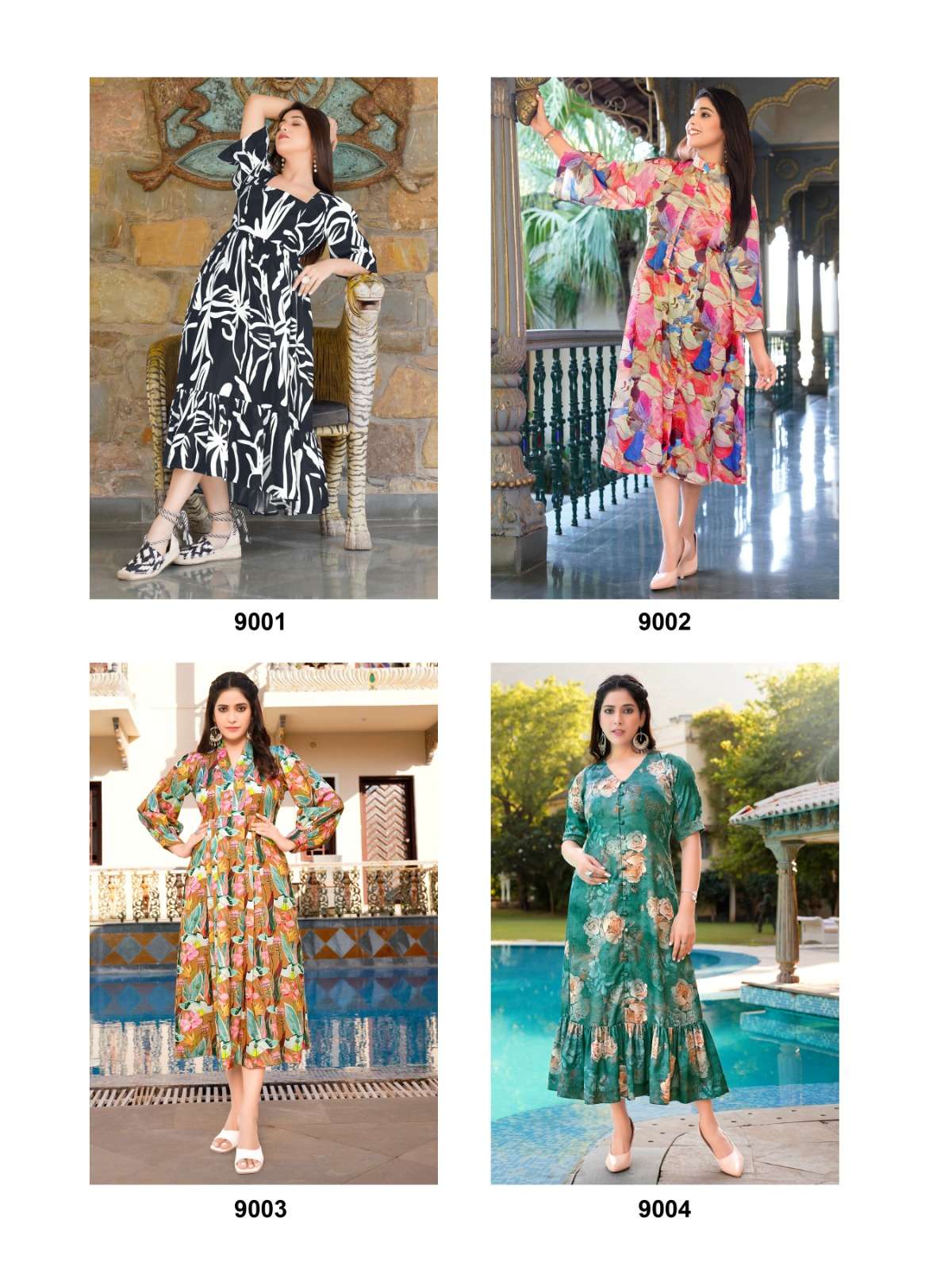 V. Raaji Gerua One Pice Tunic Kurti Wholesale catalog