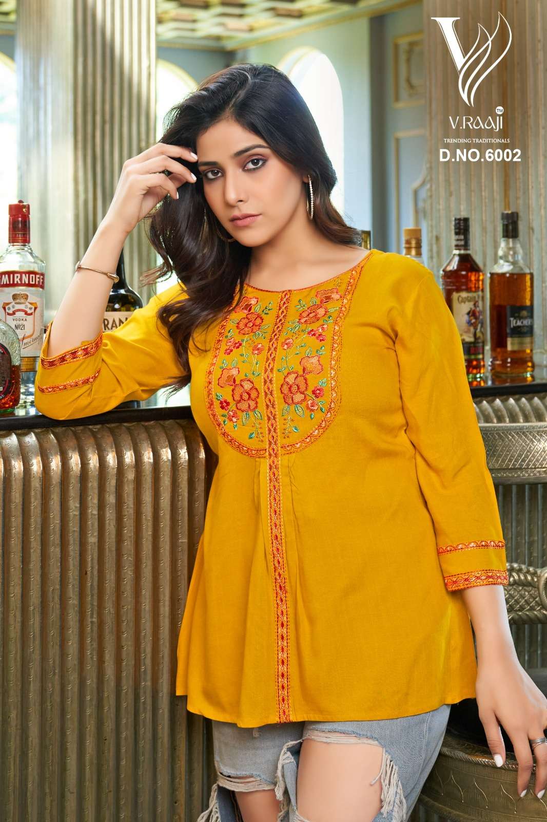 V. Raaji Short Top Short Viscose Rayon Kurti Wholesale catalog