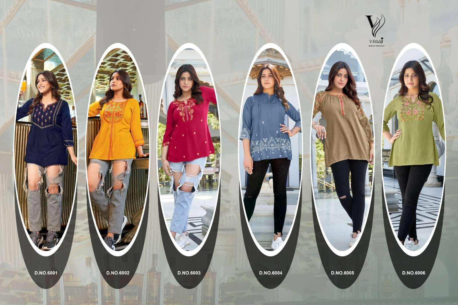 V. Raaji Short Top Short Viscose Rayon Kurti Wholesale catalog