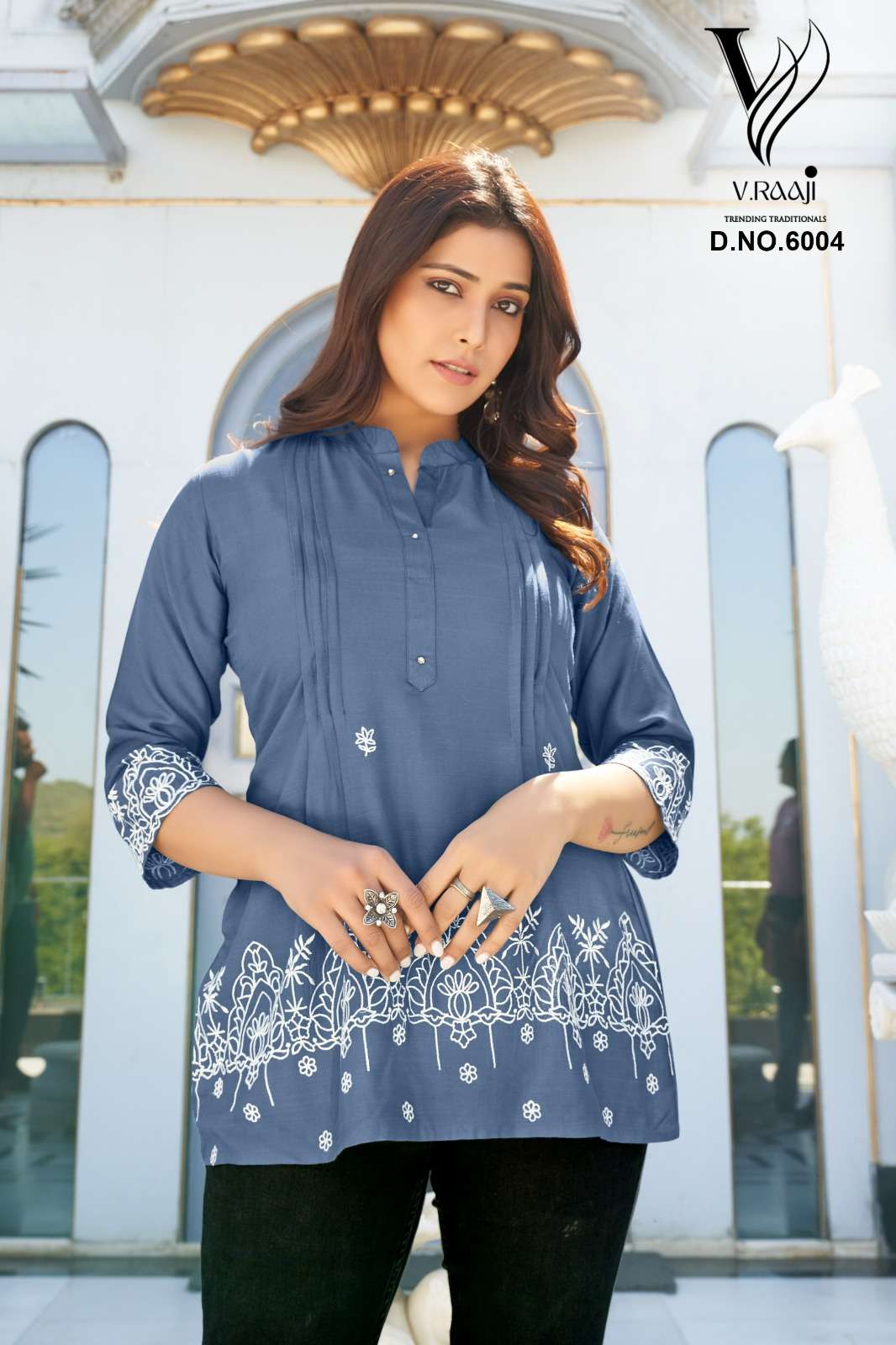 V. Raaji Short Top Short Viscose Rayon Kurti Wholesale catalog