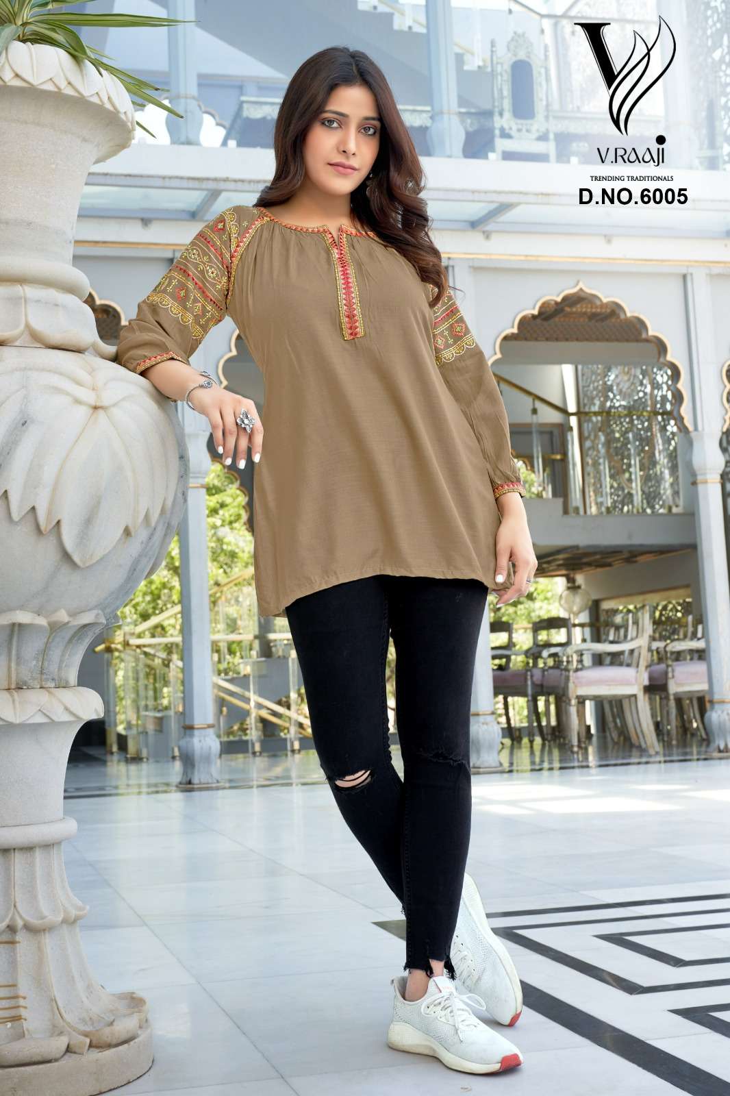 V. Raaji Short Top Short Viscose Rayon Kurti Wholesale catalog