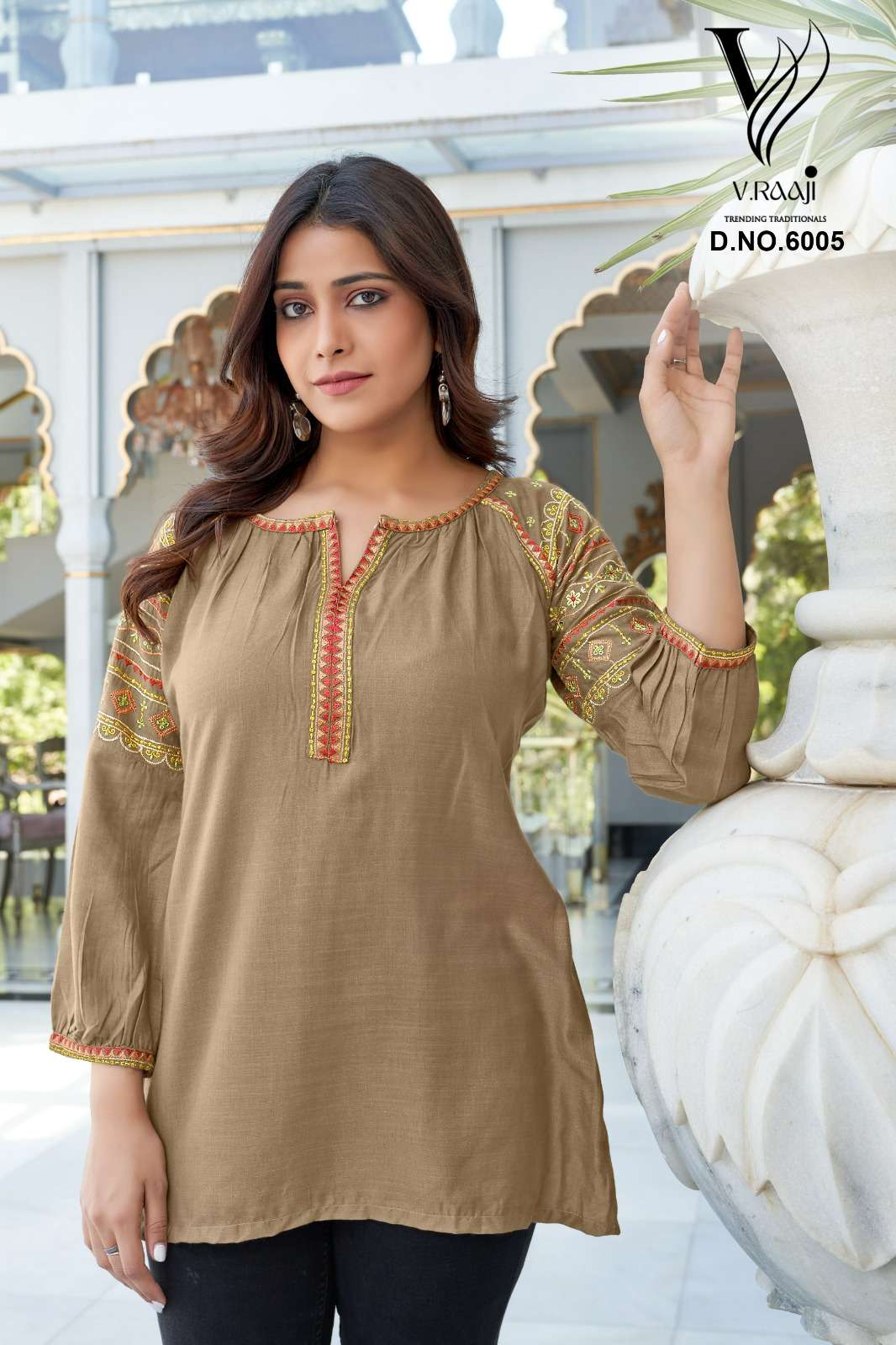 V. Raaji Short Top Short Viscose Rayon Kurti Wholesale catalog