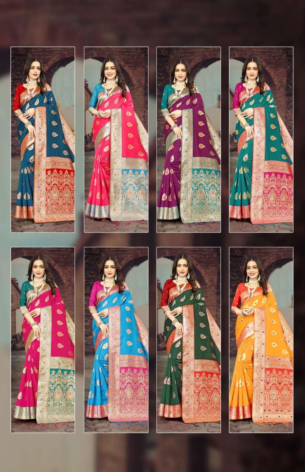 Vastra Bunai CONSTRAST GIFT VOL 2 Saree Wholesale catalog